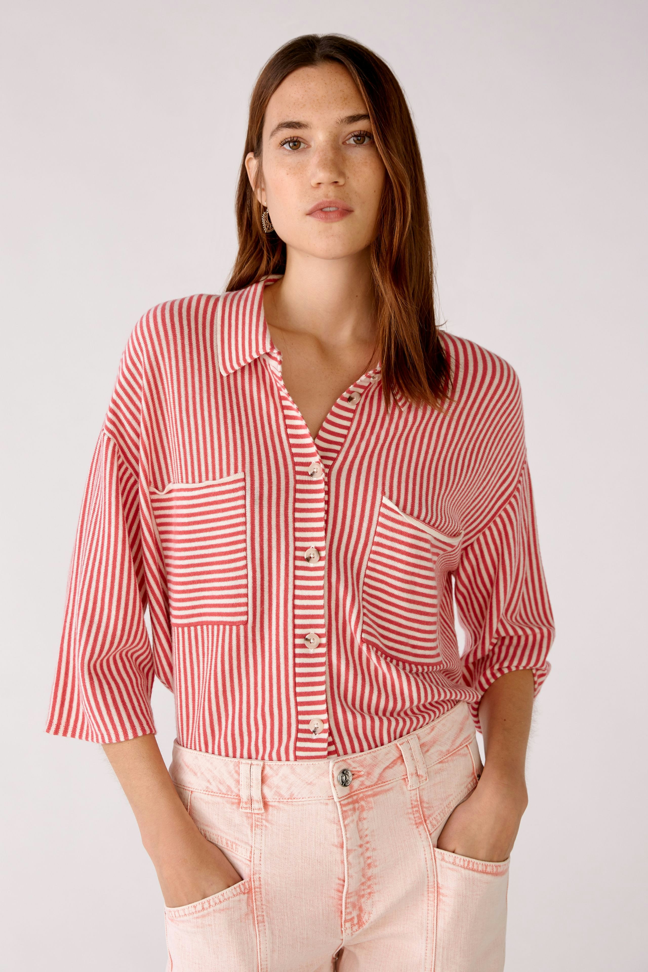 Bild 3 von Strickjacke in Viskosemischung in offwhite red | Oui