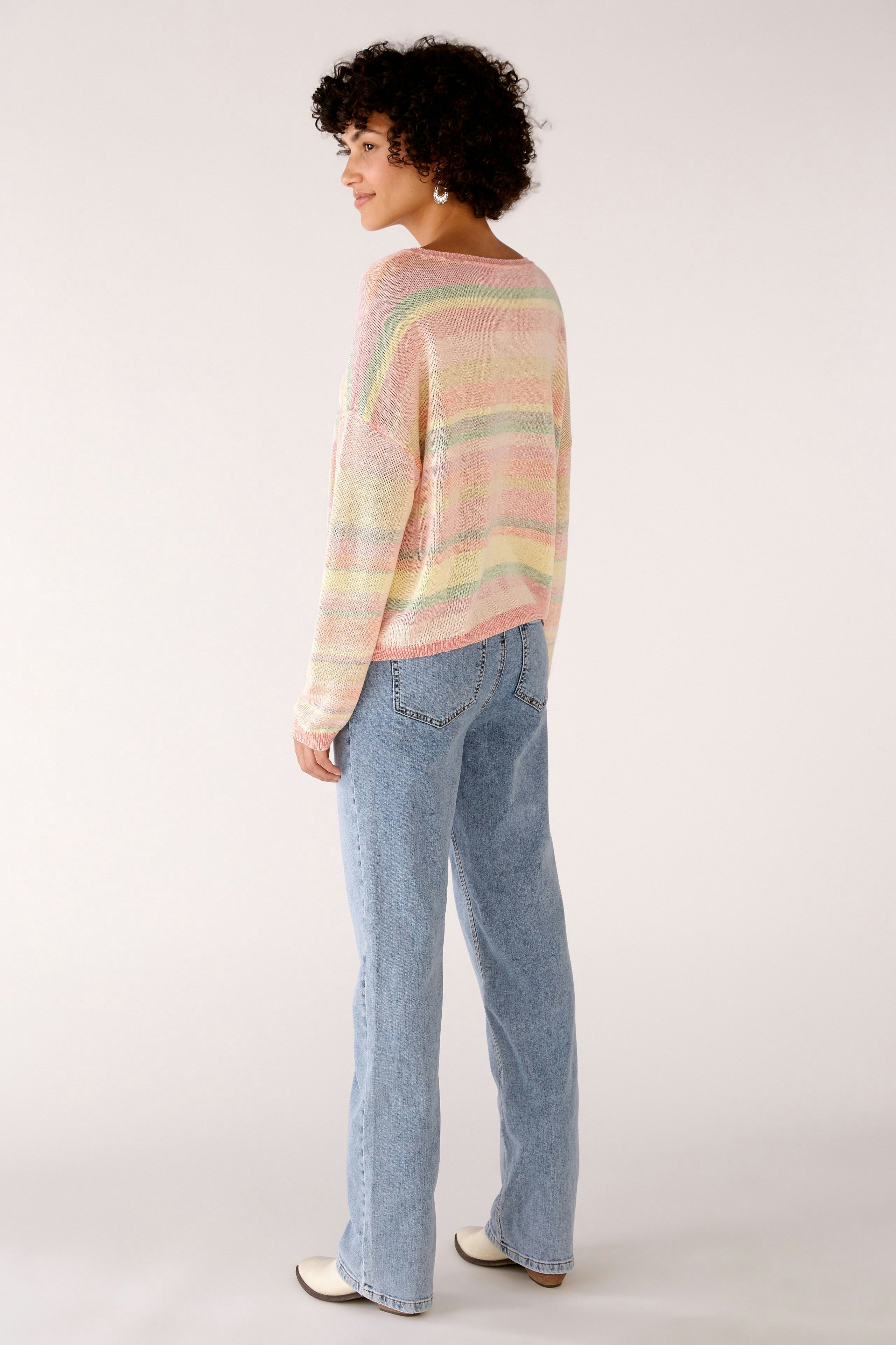 Bild 3 von Pullover in Leinen-Baumwollmischung in red rose | Oui