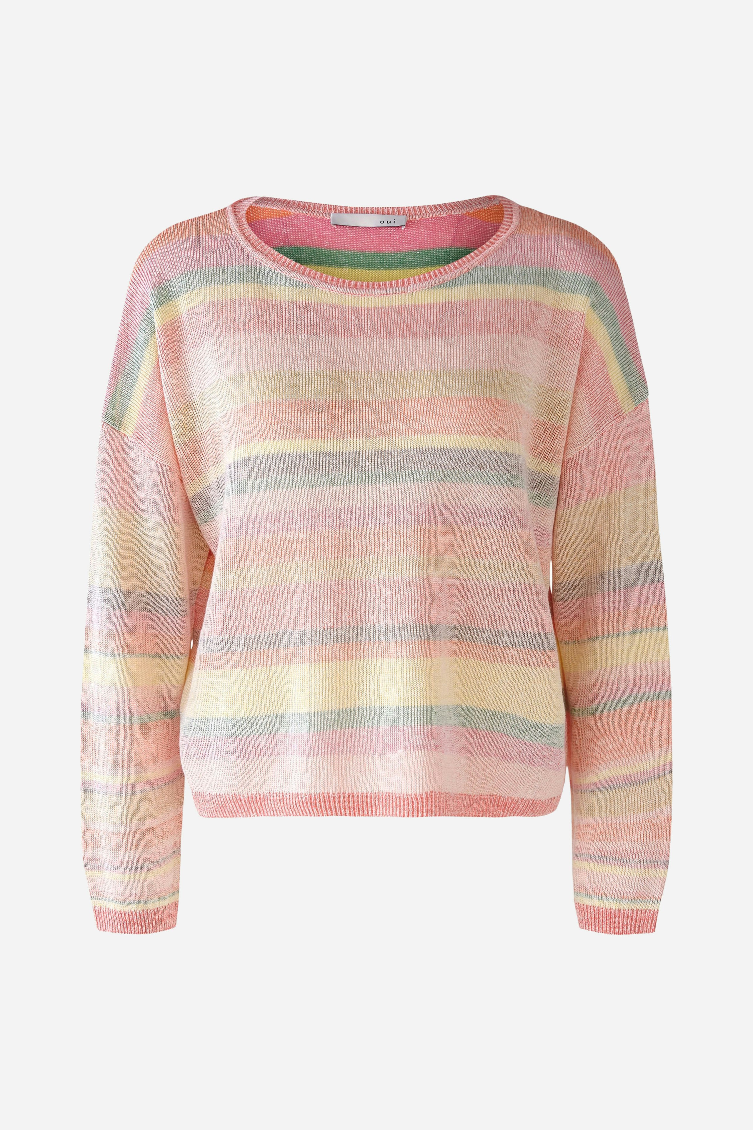 Bild 7 von Pullover in Leinen-Baumwollmischung in red rose | Oui