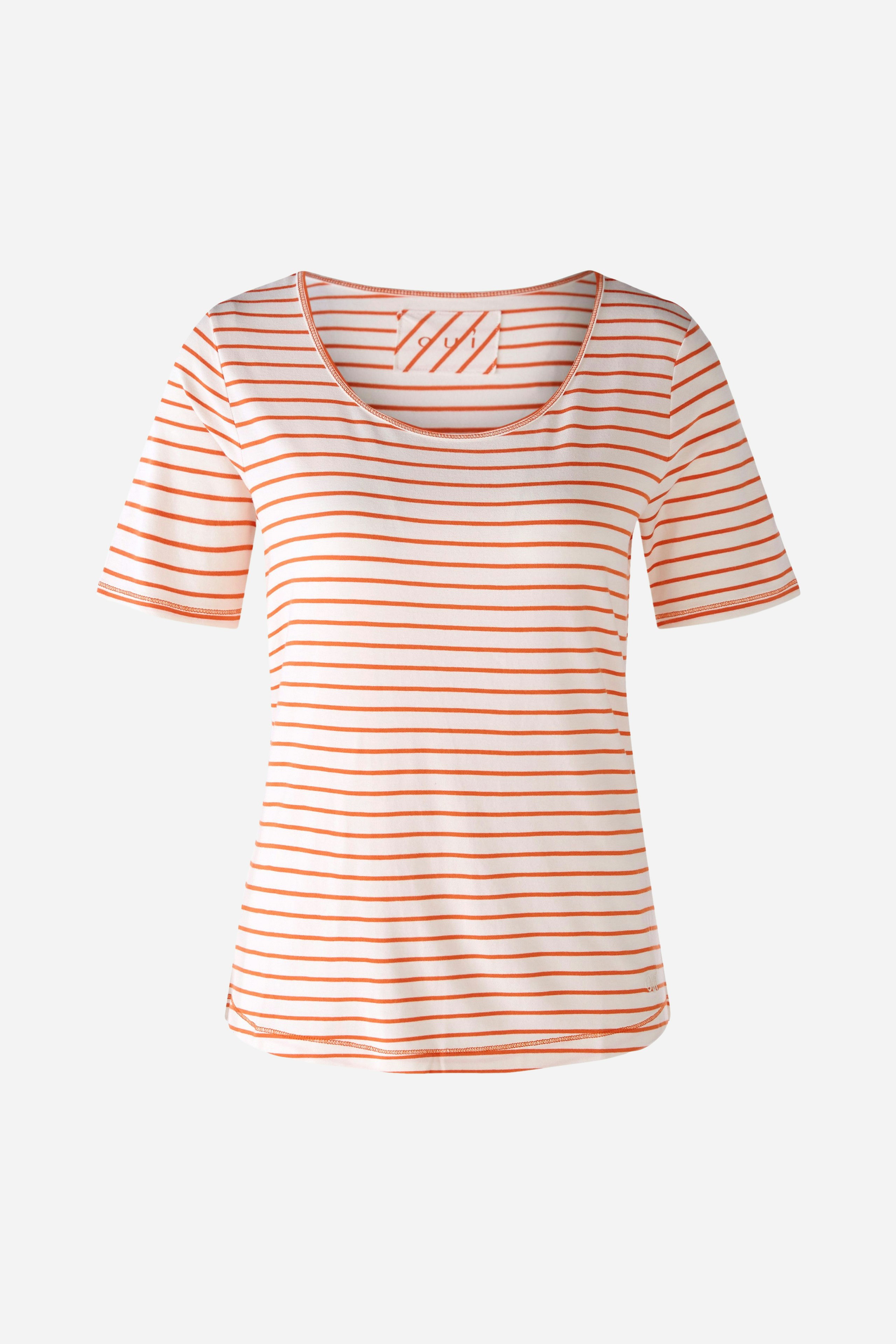 Bild 1 von T-shirt with stripes in white yellow | Oui