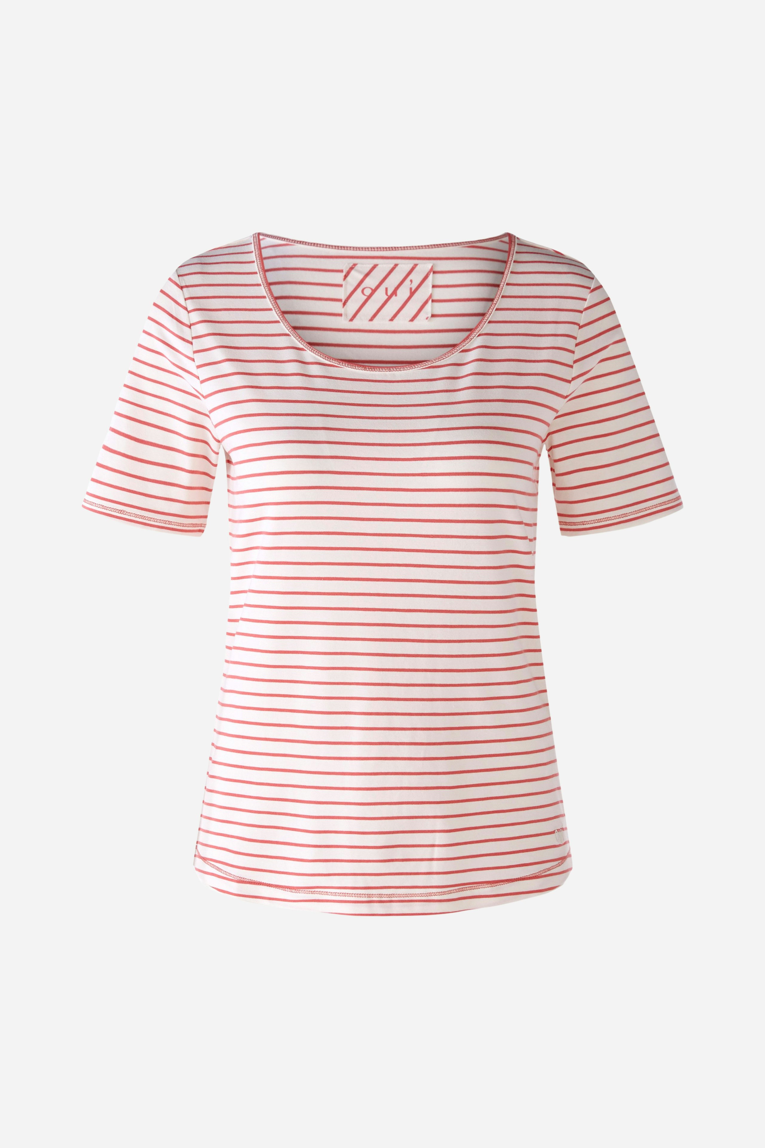 Bild 1 von T-Shirt mit Streifen in white red | Oui