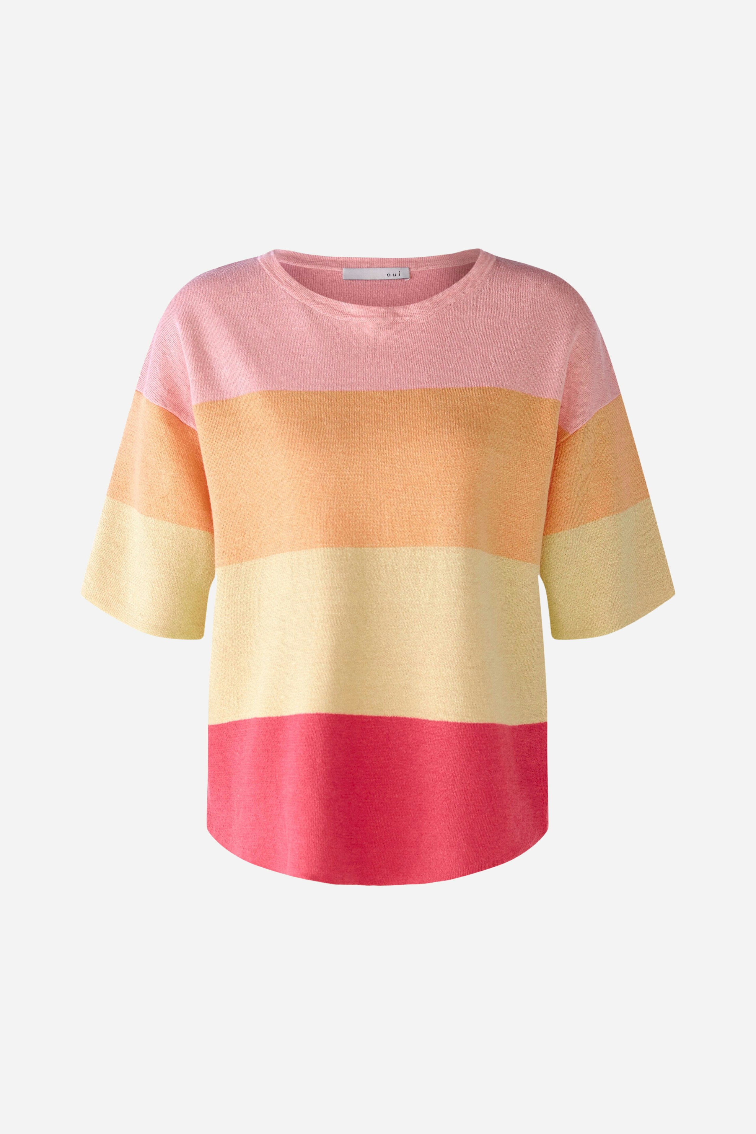 Bild 1 von Pullover mit Streifen in rose orange | Oui