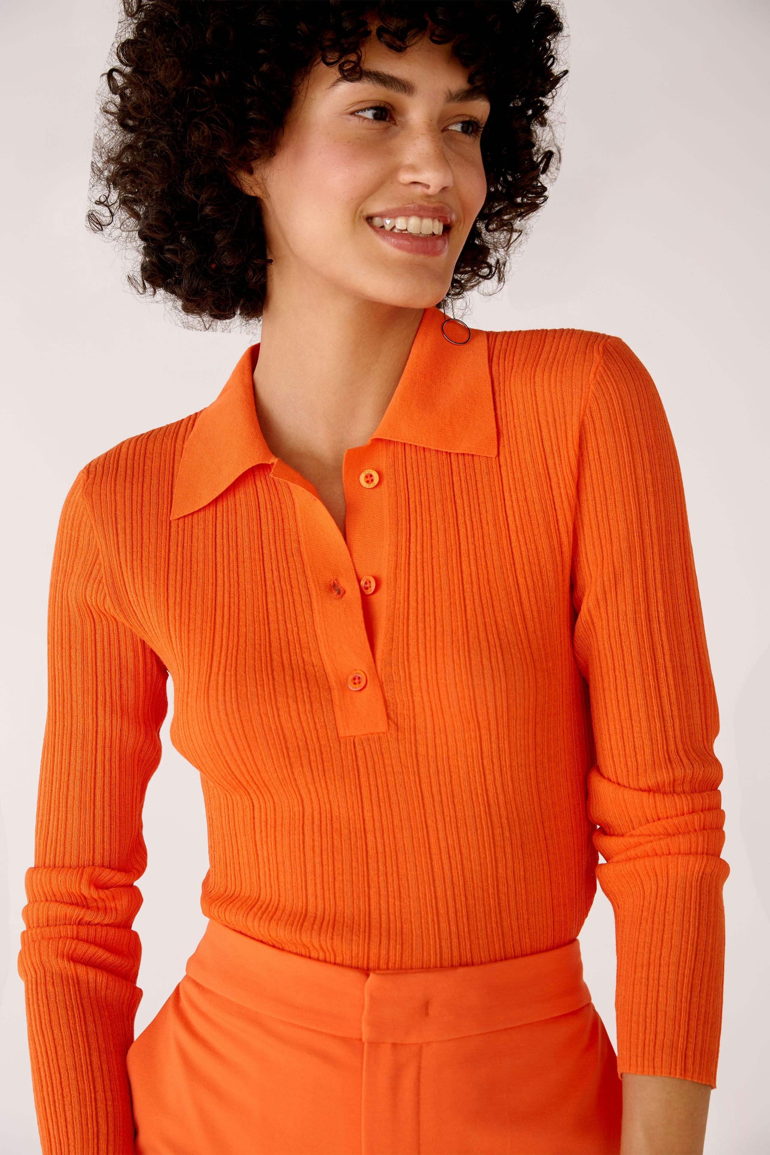 Bild 4 von Pullover in Rippenstruktur in orangeade | Oui
