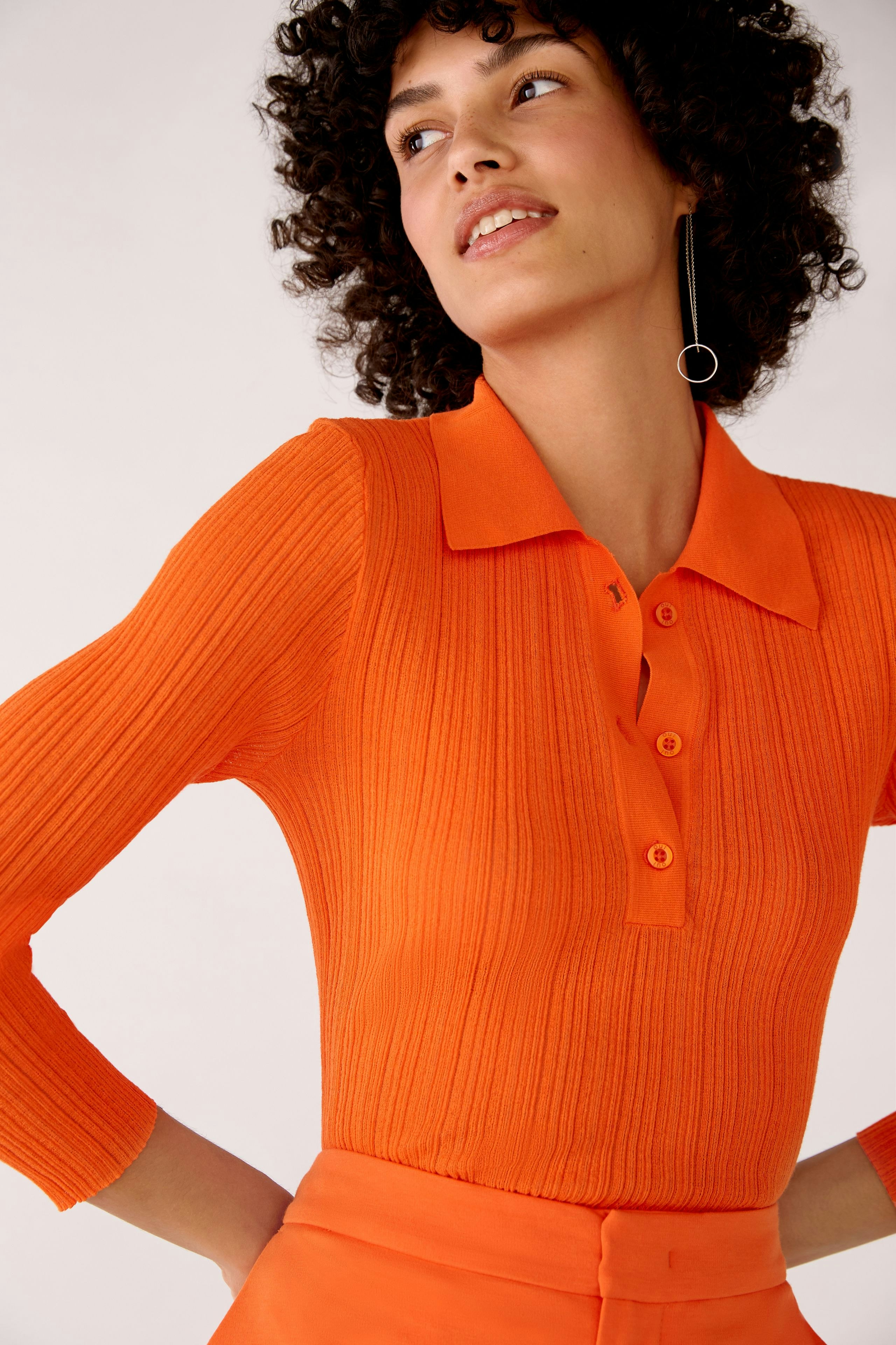 Bild 7 von Pullover in Rippenstruktur in orangeade | Oui