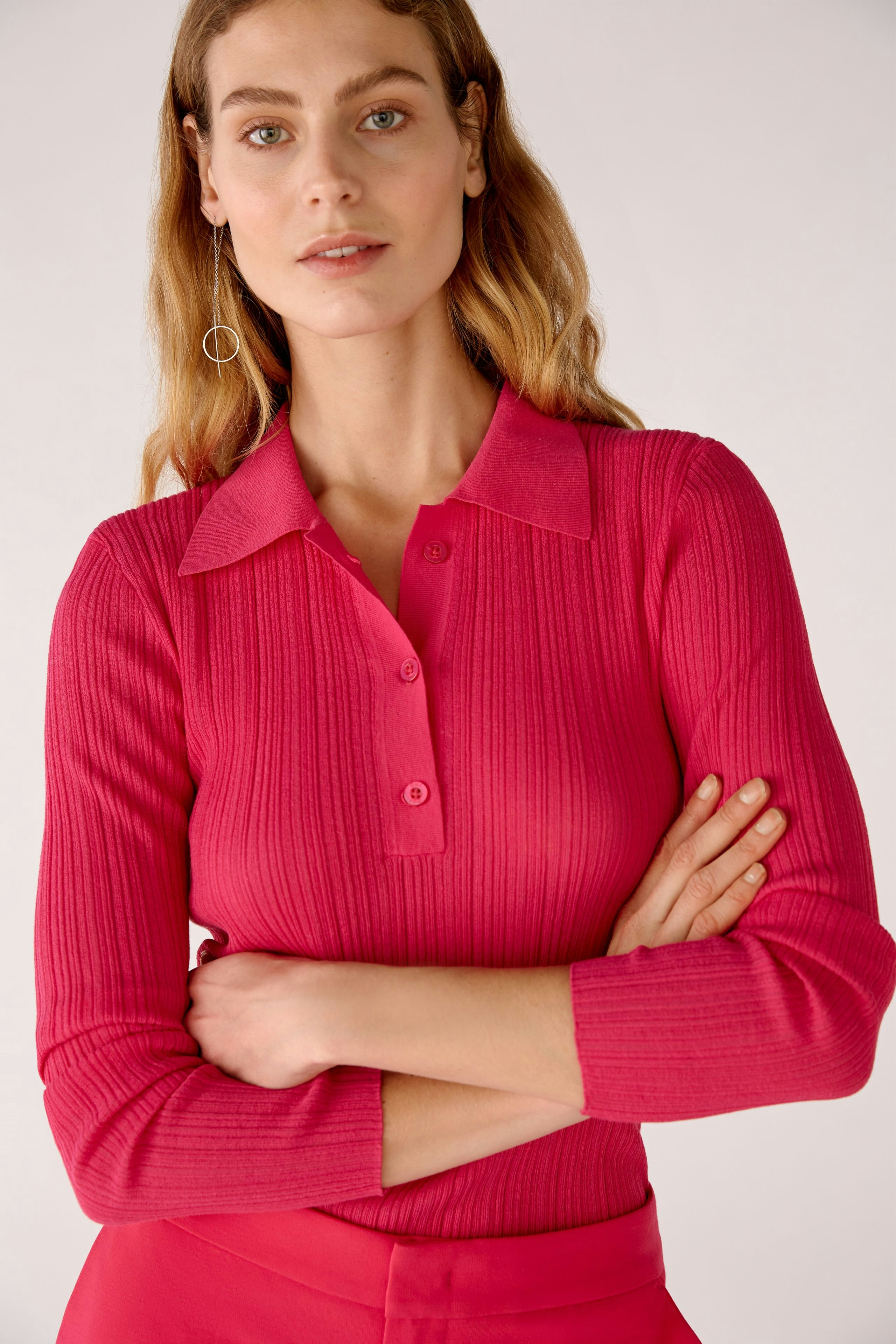 Bild 5 von Pullover in Rippenstruktur in pink | Oui