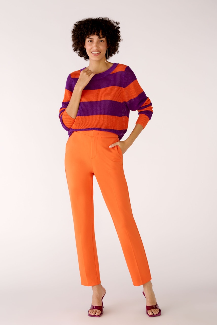 Bild 1 von Knitted pullover with stripes in lilac orange | Oui