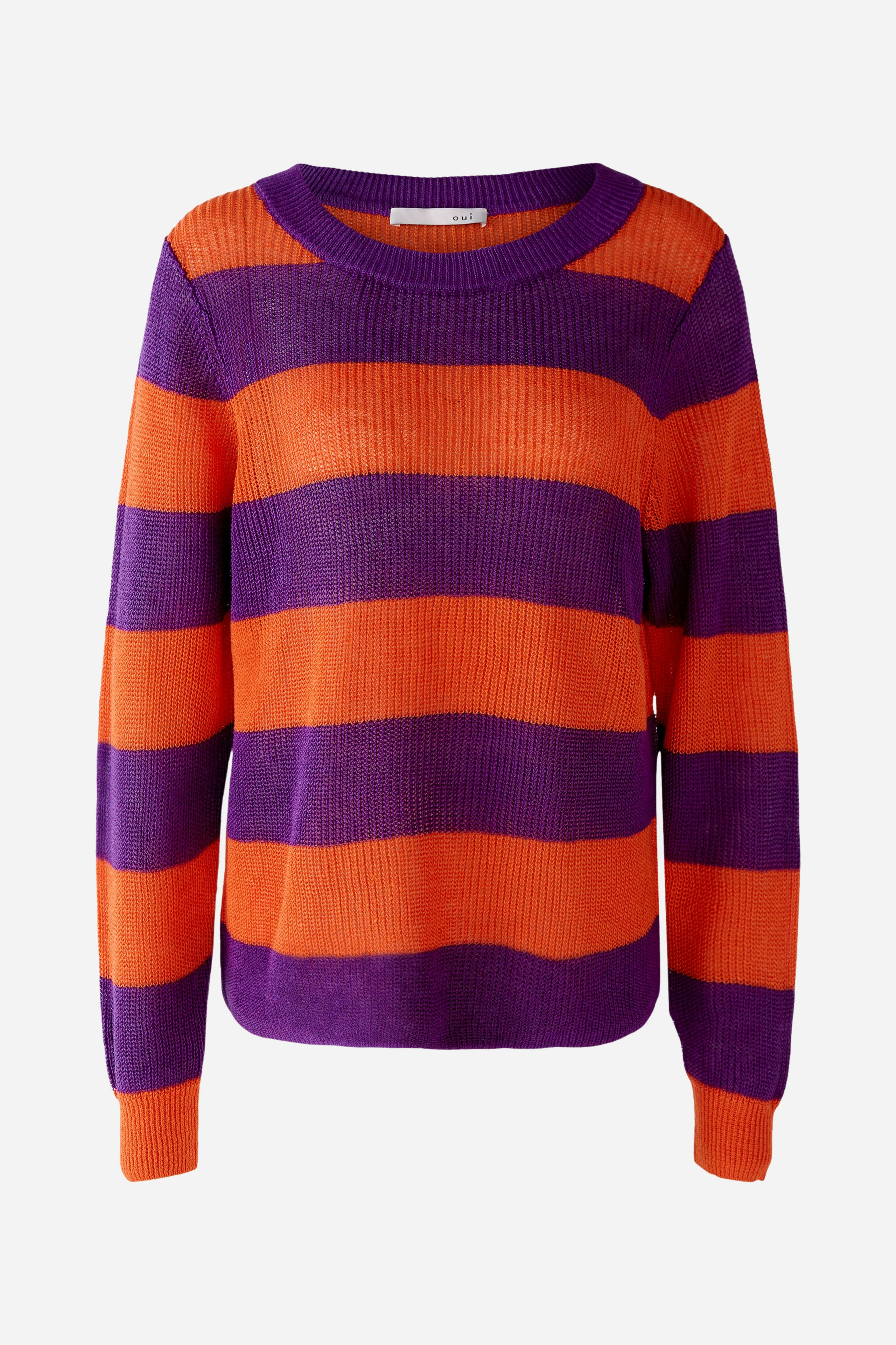 Bild 7 von Knitted pullover with stripes in lilac orange | Oui