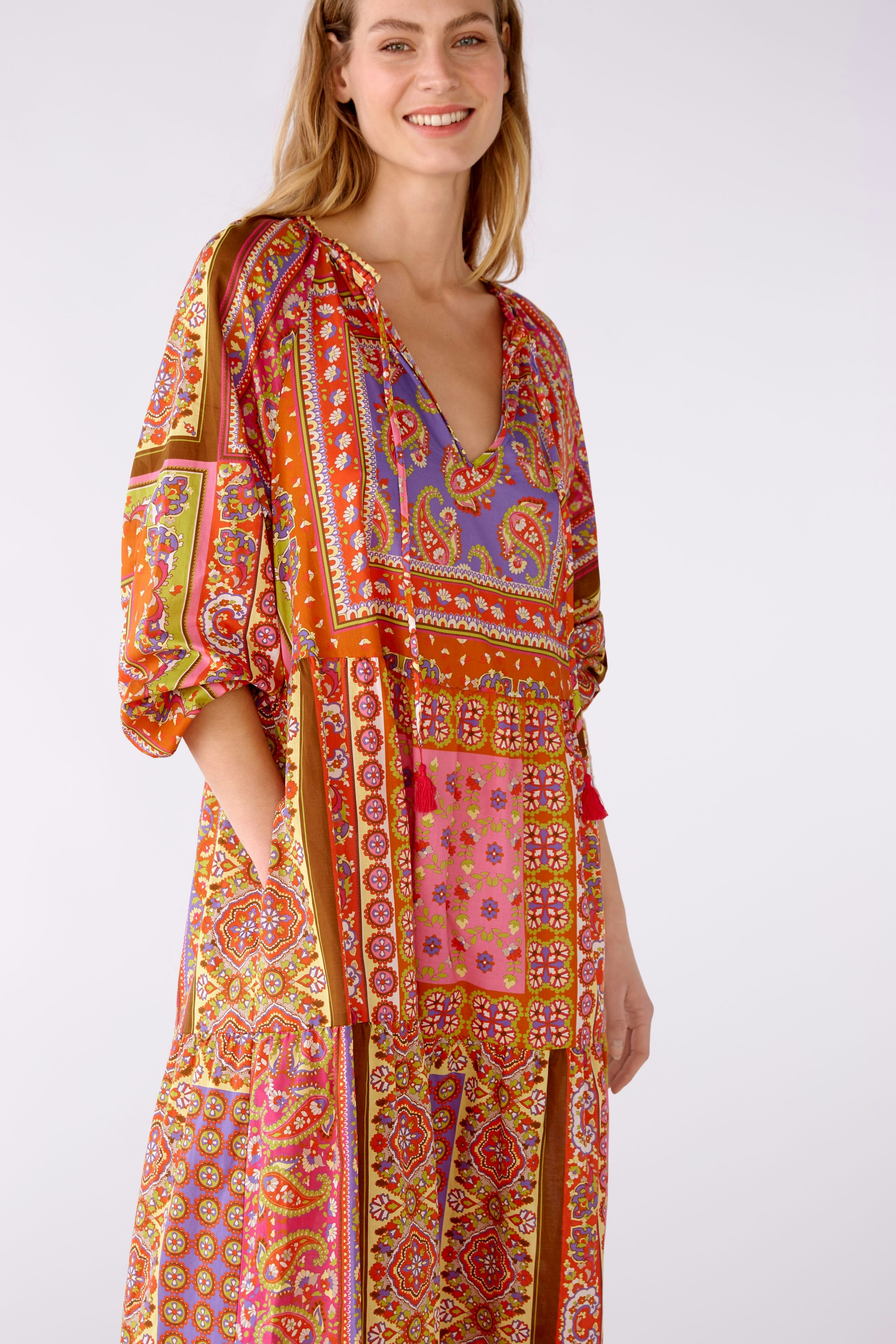 Bild 4 von Maxikleid 100% Baumwoll-Voile in pink orange | Oui