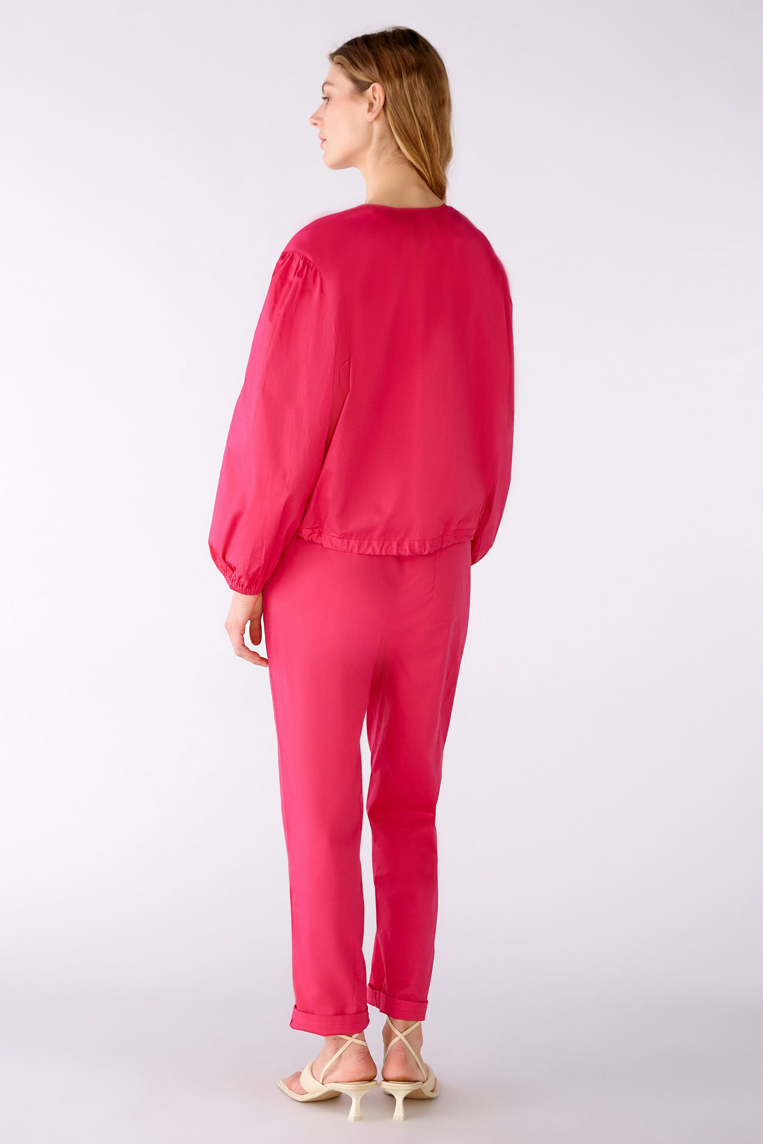 Bild 3 von Blouse elastic cotton poplin in raspberry sorbet | Oui