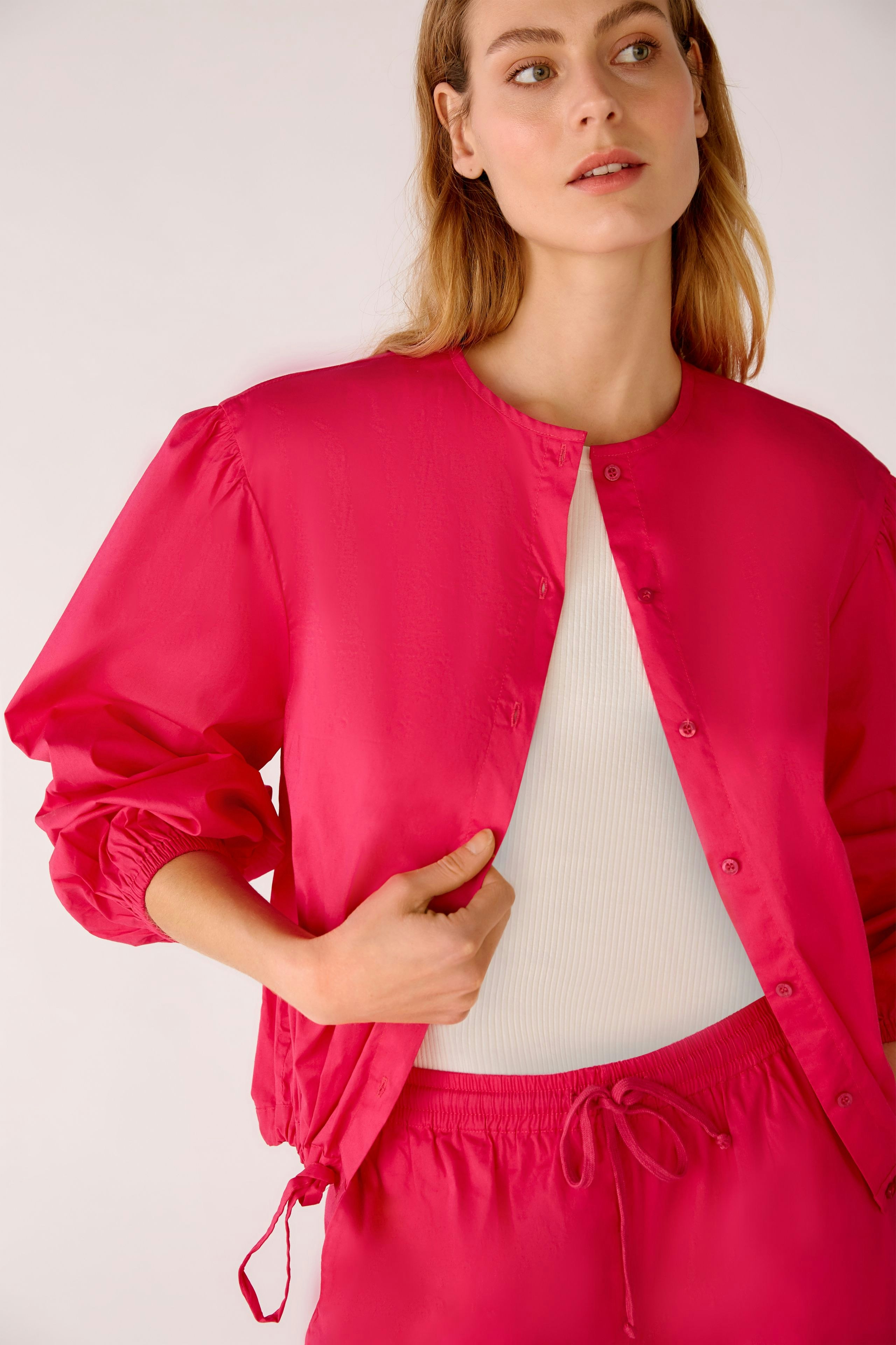 Bild 5 von Blouse elastic cotton poplin in raspberry sorbet | Oui