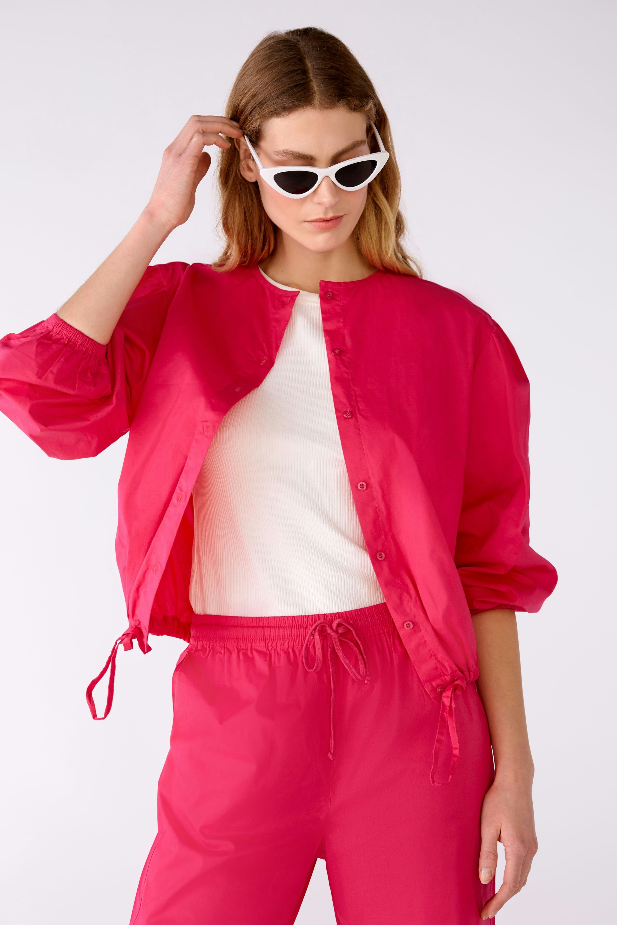 Bild 6 von Blouse elastic cotton poplin in raspberry sorbet | Oui