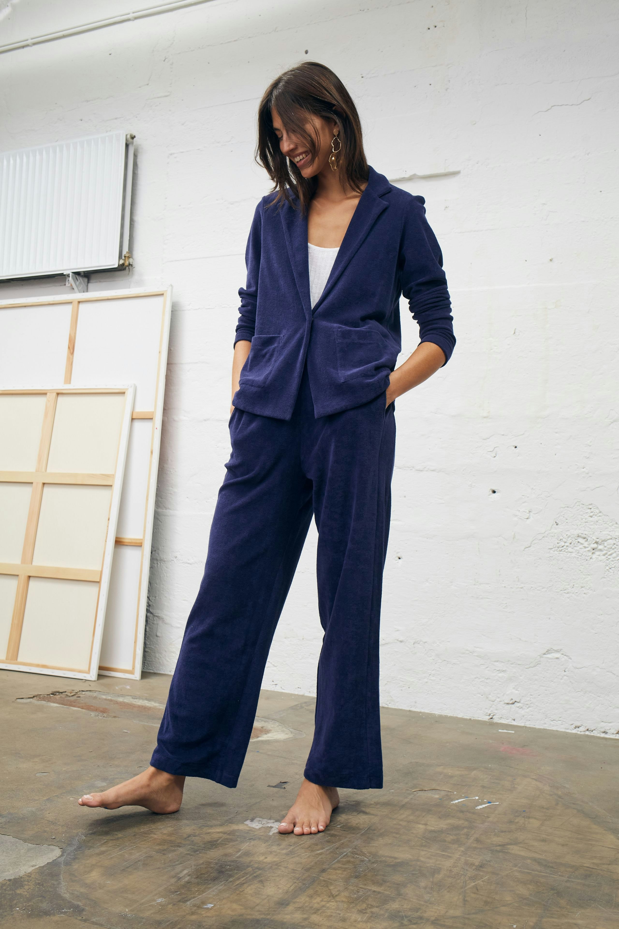 Bild 1 von Jersey blazer made from trendy terry in medieval blue | Oui