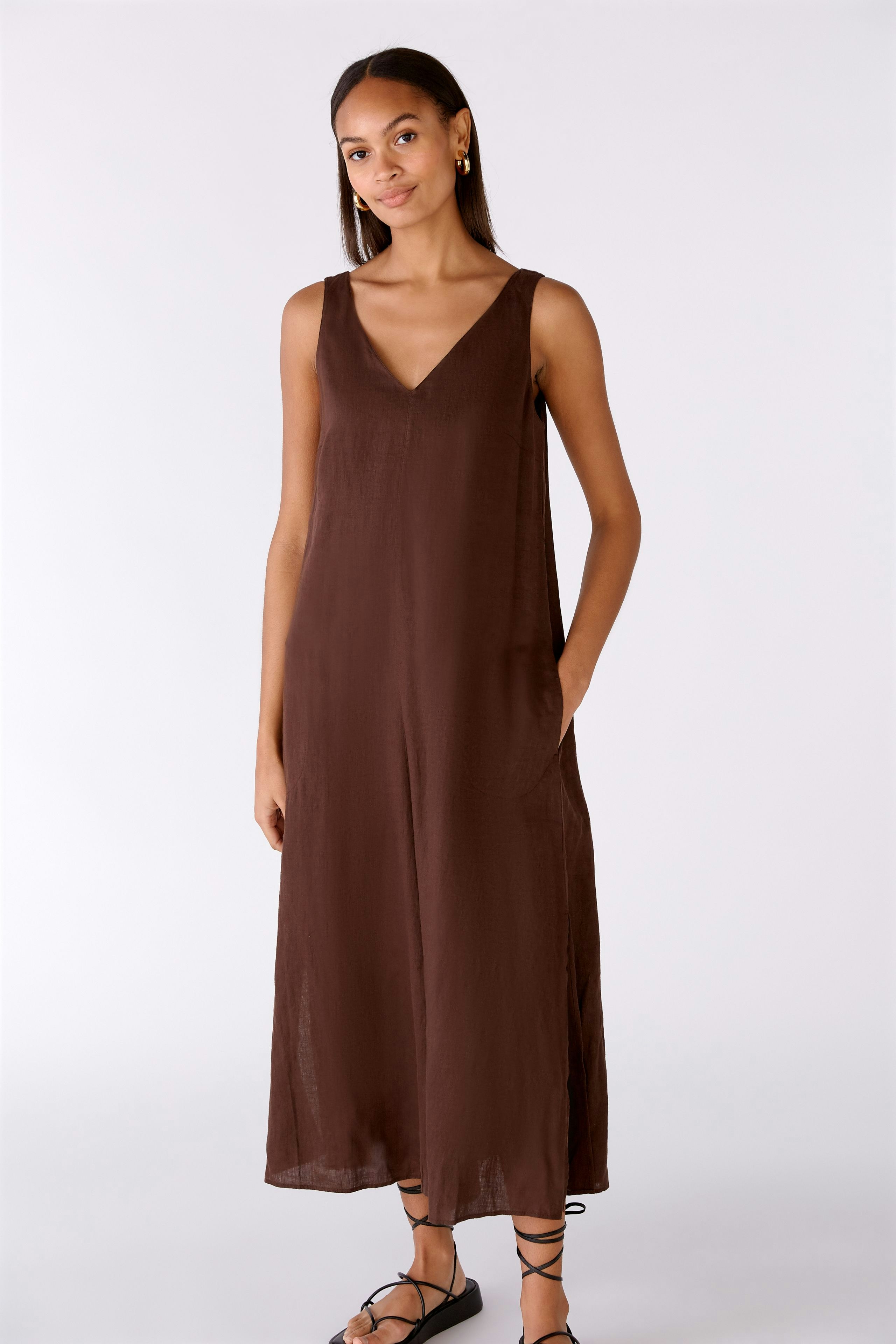 Bild 2 von Midikleid 100% Leinen in chocolate fudge | Oui