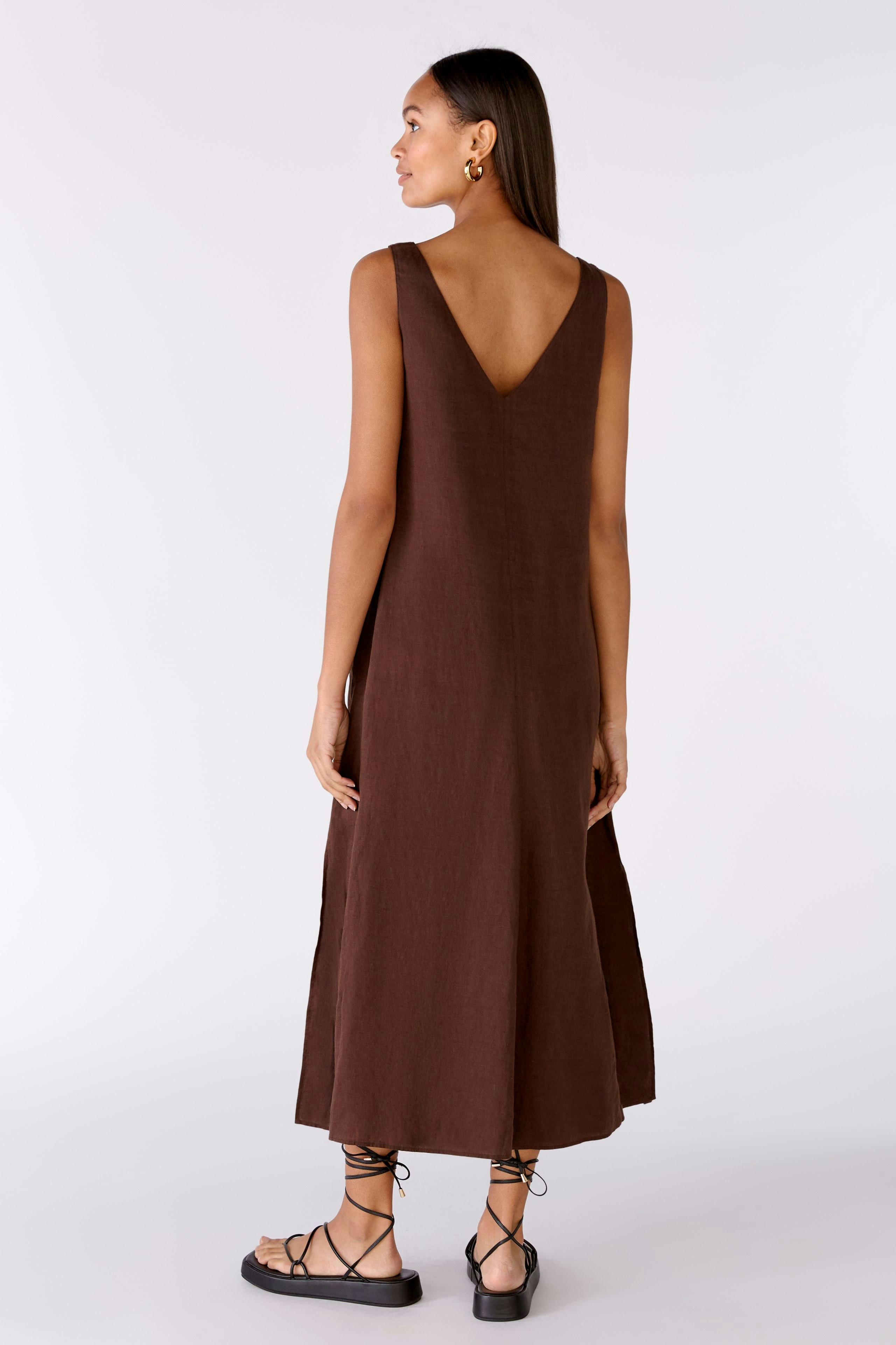 Bild 3 von Midikleid 100% Leinen in chocolate fudge | Oui