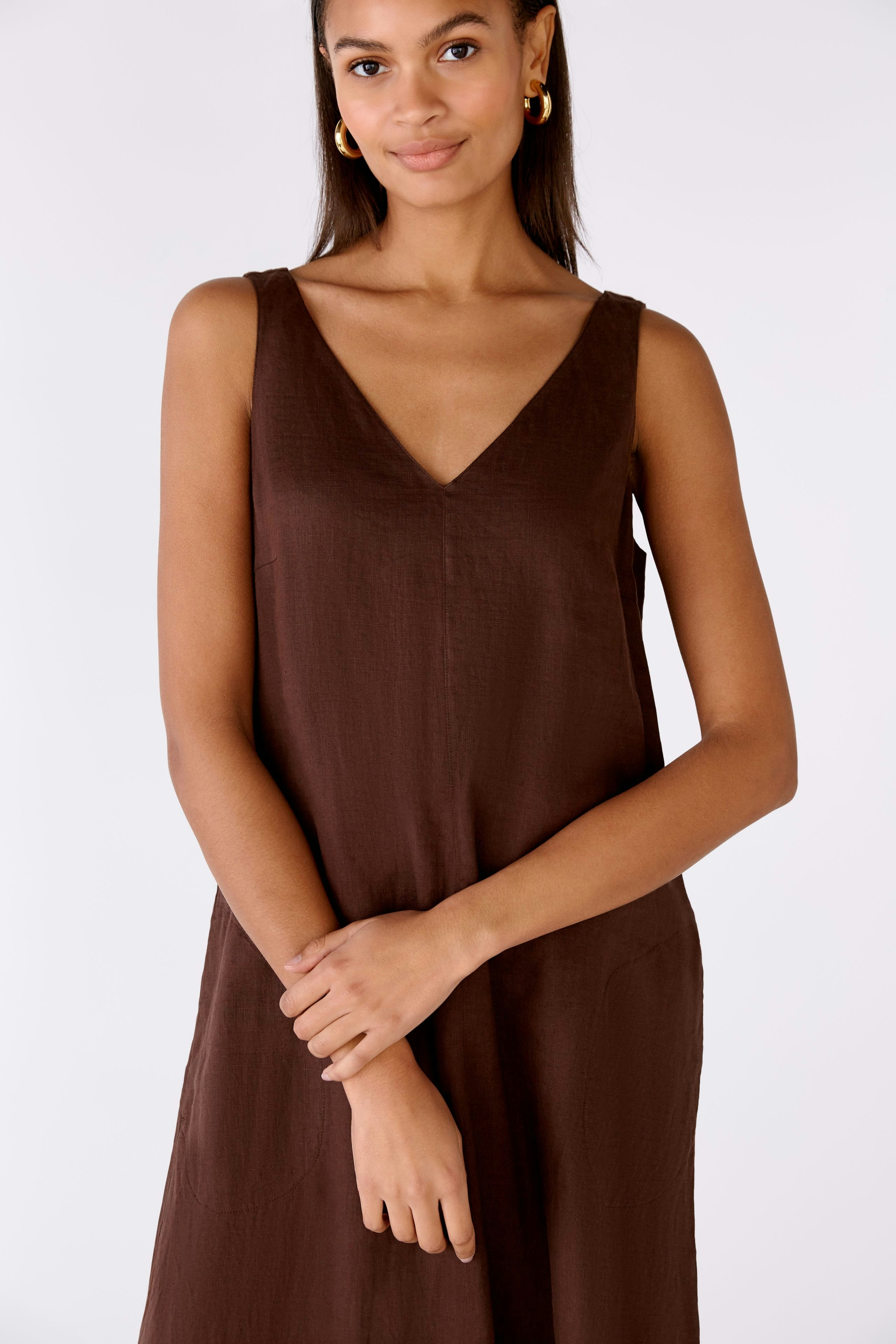 Bild 4 von Midikleid 100% Leinen in chocolate fudge | Oui