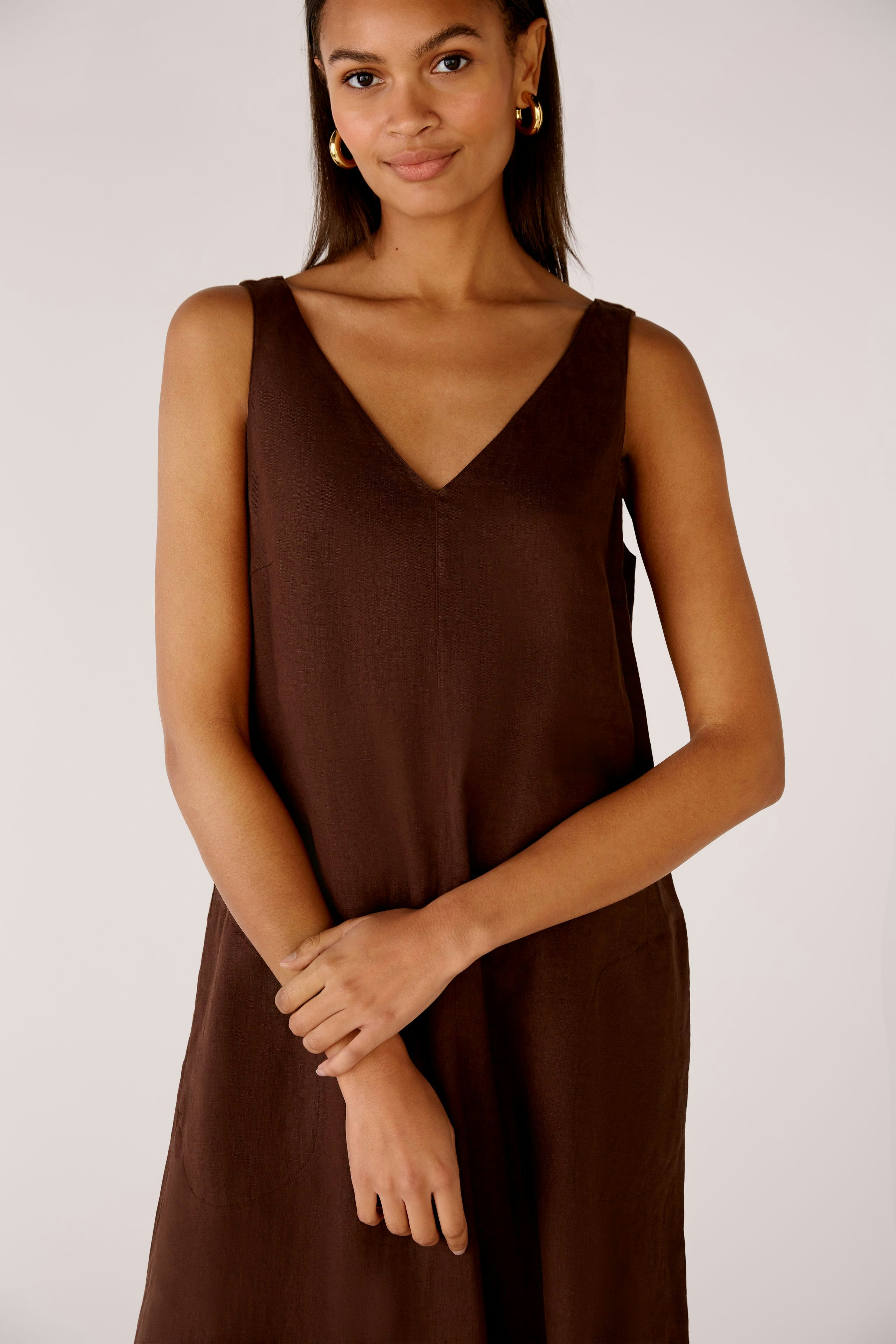 Bild 5 von Midikleid 100% Leinen in chocolate fudge | Oui