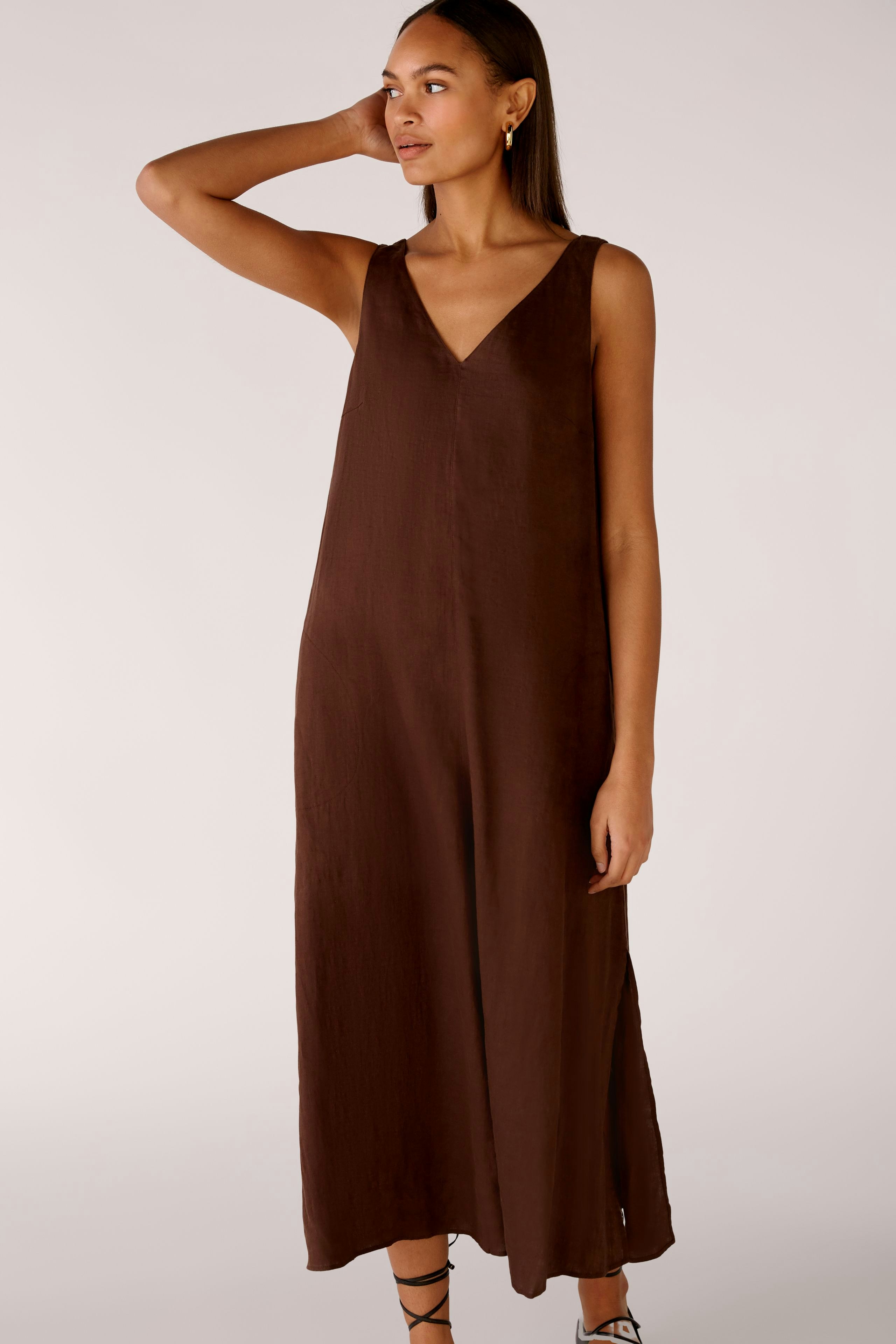 Bild 6 von Midikleid 100% Leinen in chocolate fudge | Oui