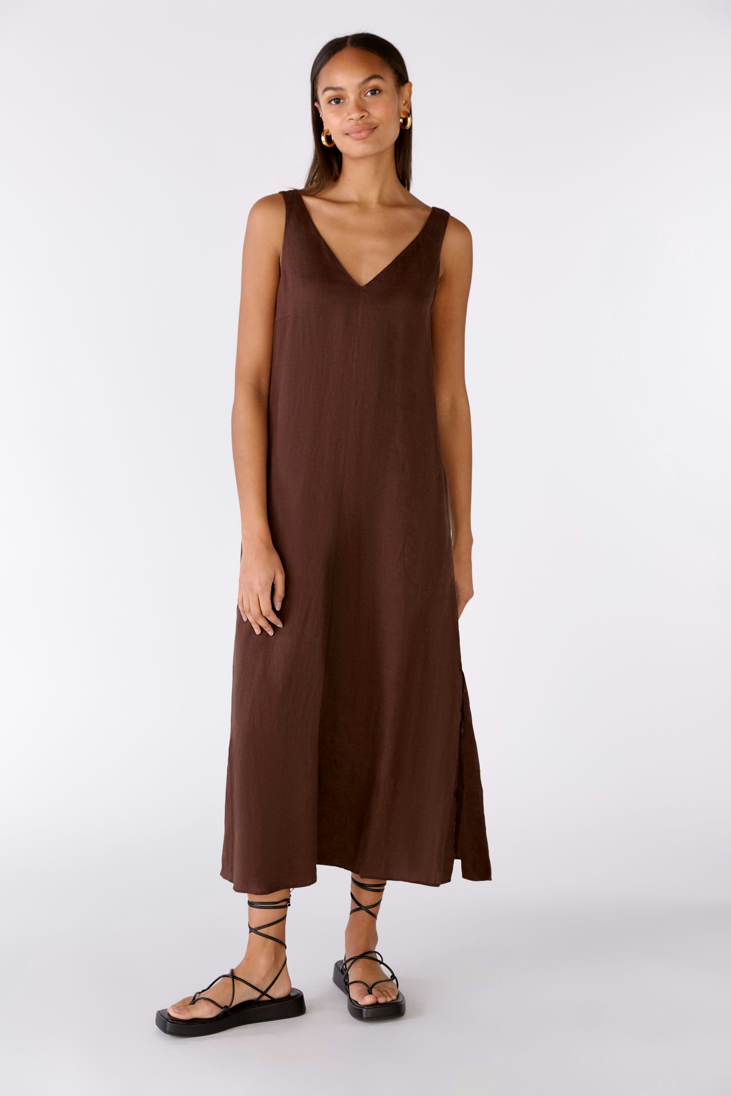 Bild 1 von Midikleid 100% Leinen in chocolate fudge | Oui
