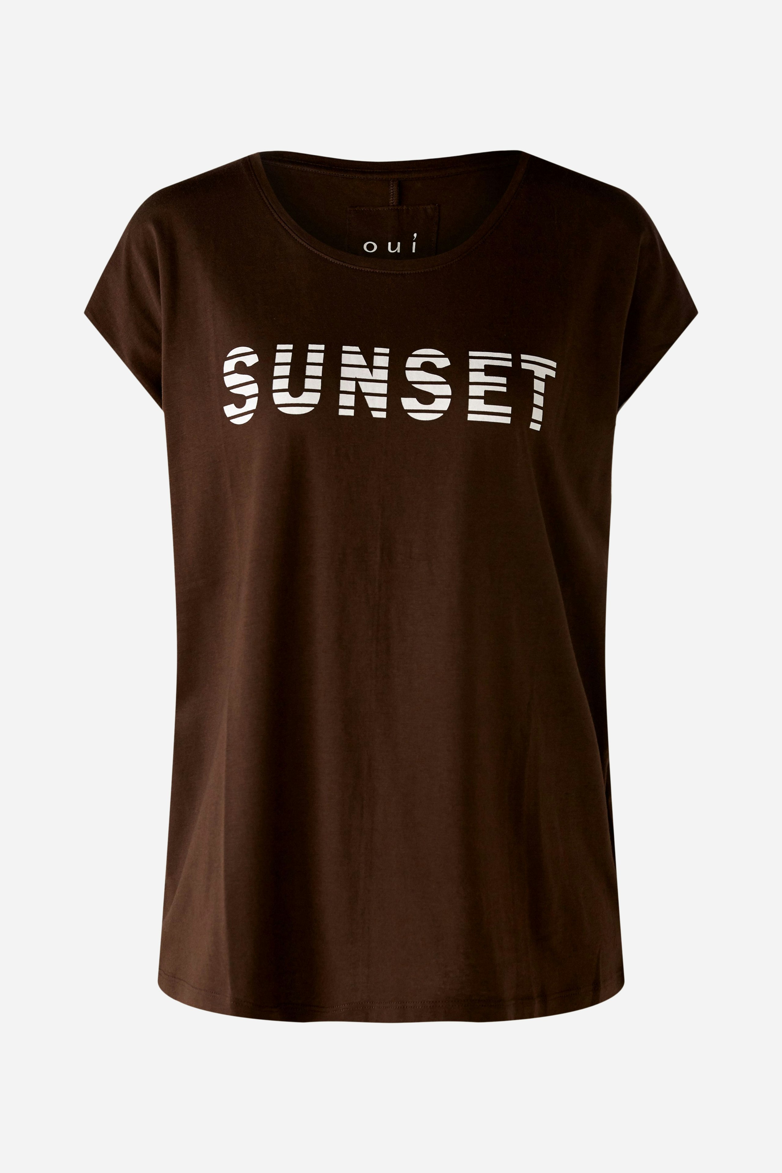 Bild 1 von T-shirt cotton and modal blend in chocolate fudge | Oui