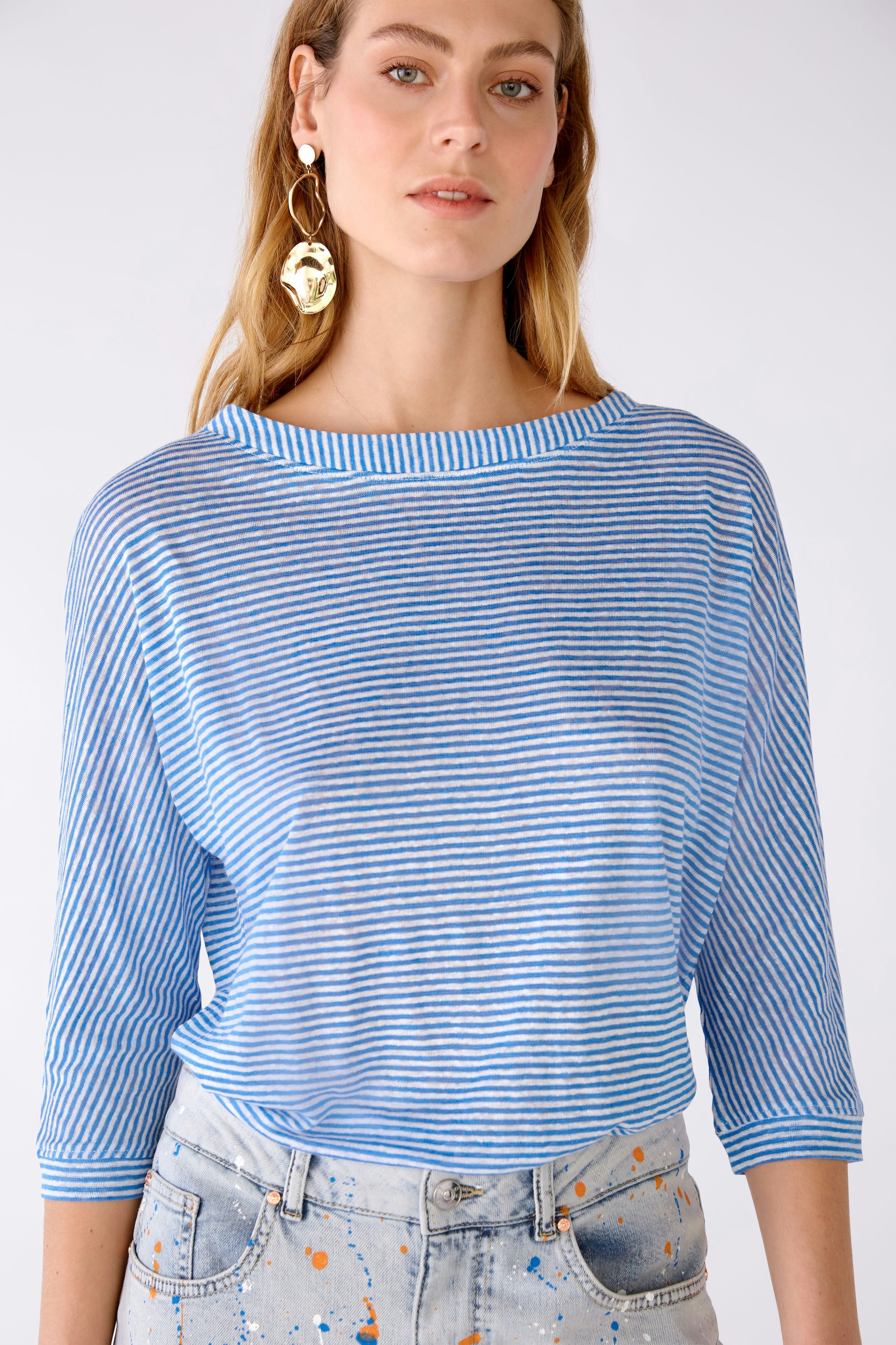 Bild 4 von T-Shirt 100% Leinen in lt blue white | Oui