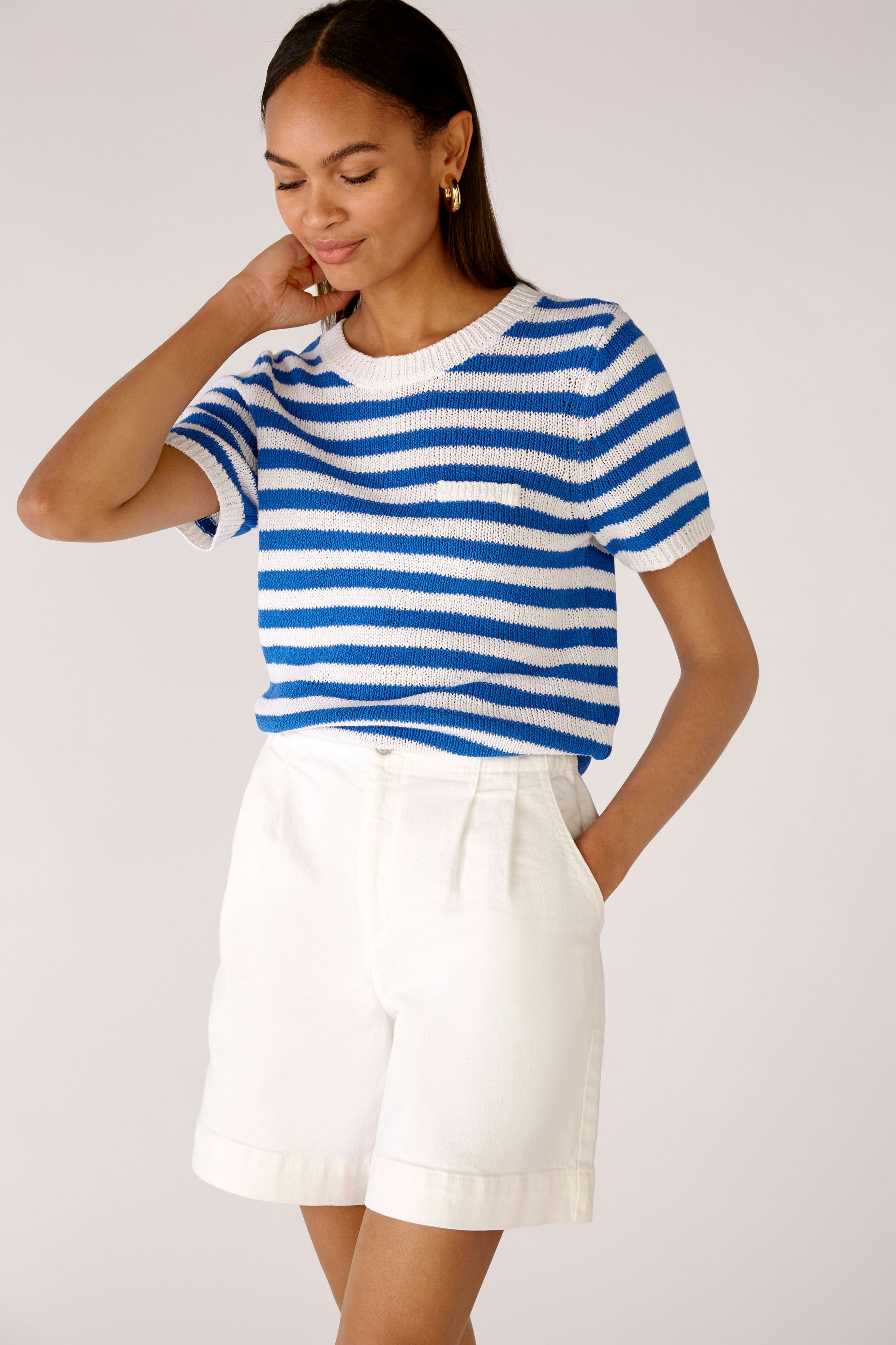 Bild 6 von Strickpullover 100% Baumwolle in offwhite blue | Oui