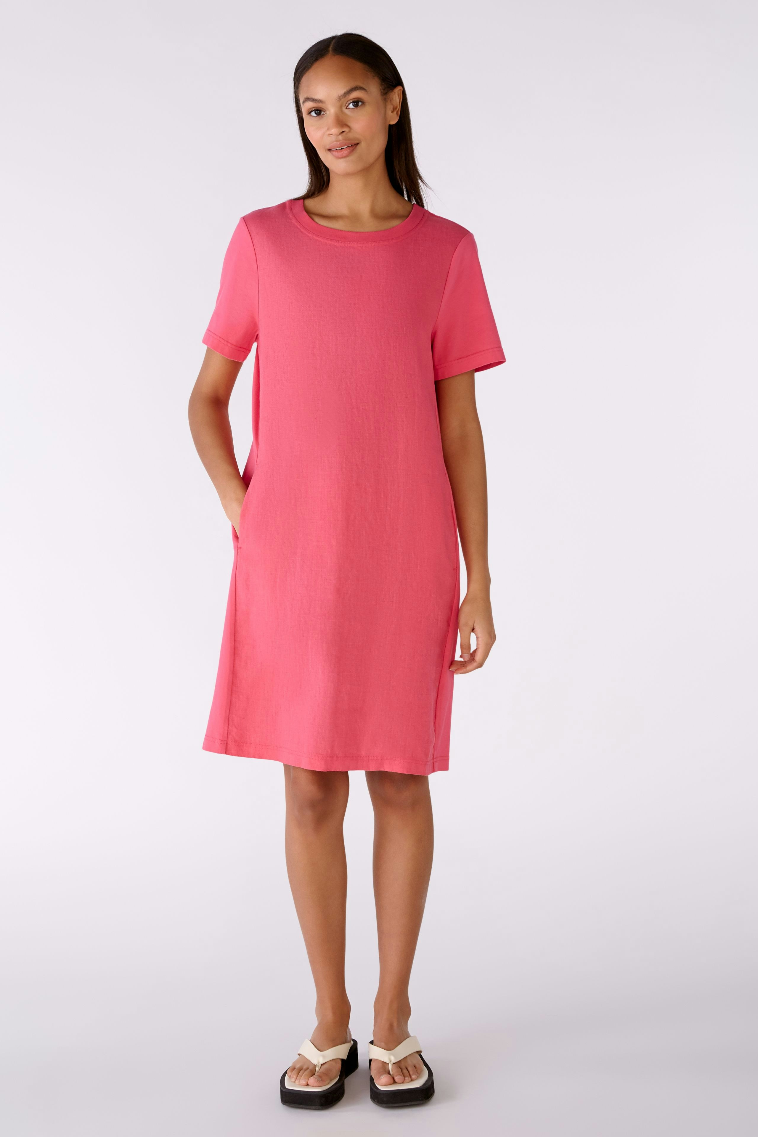 Bild 1 von Dress linen-cotton patch in raspberry sorbet | Oui