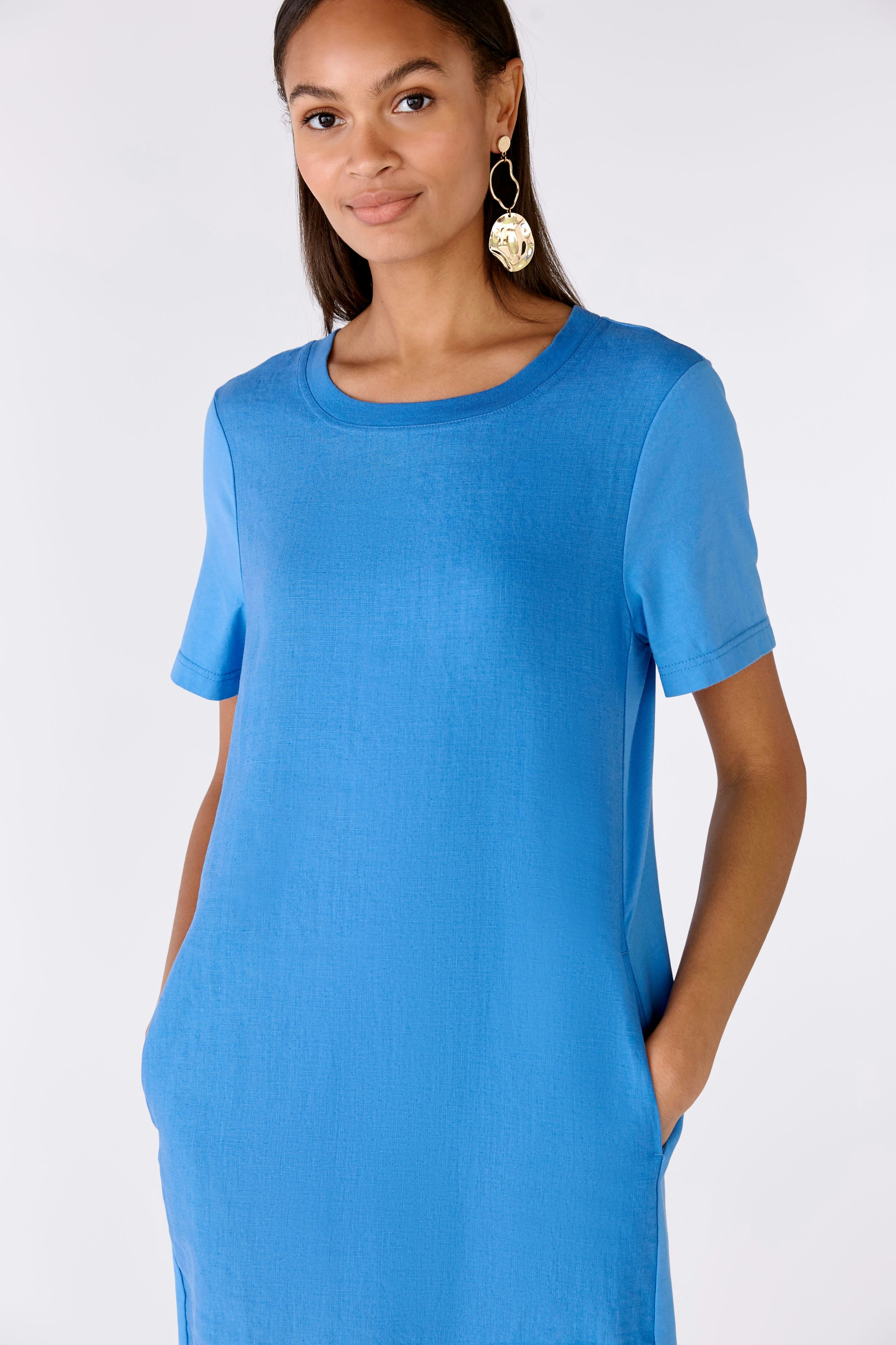 Bild 4 von Kleid Leinen-Baumwollpatch in campanula | Oui