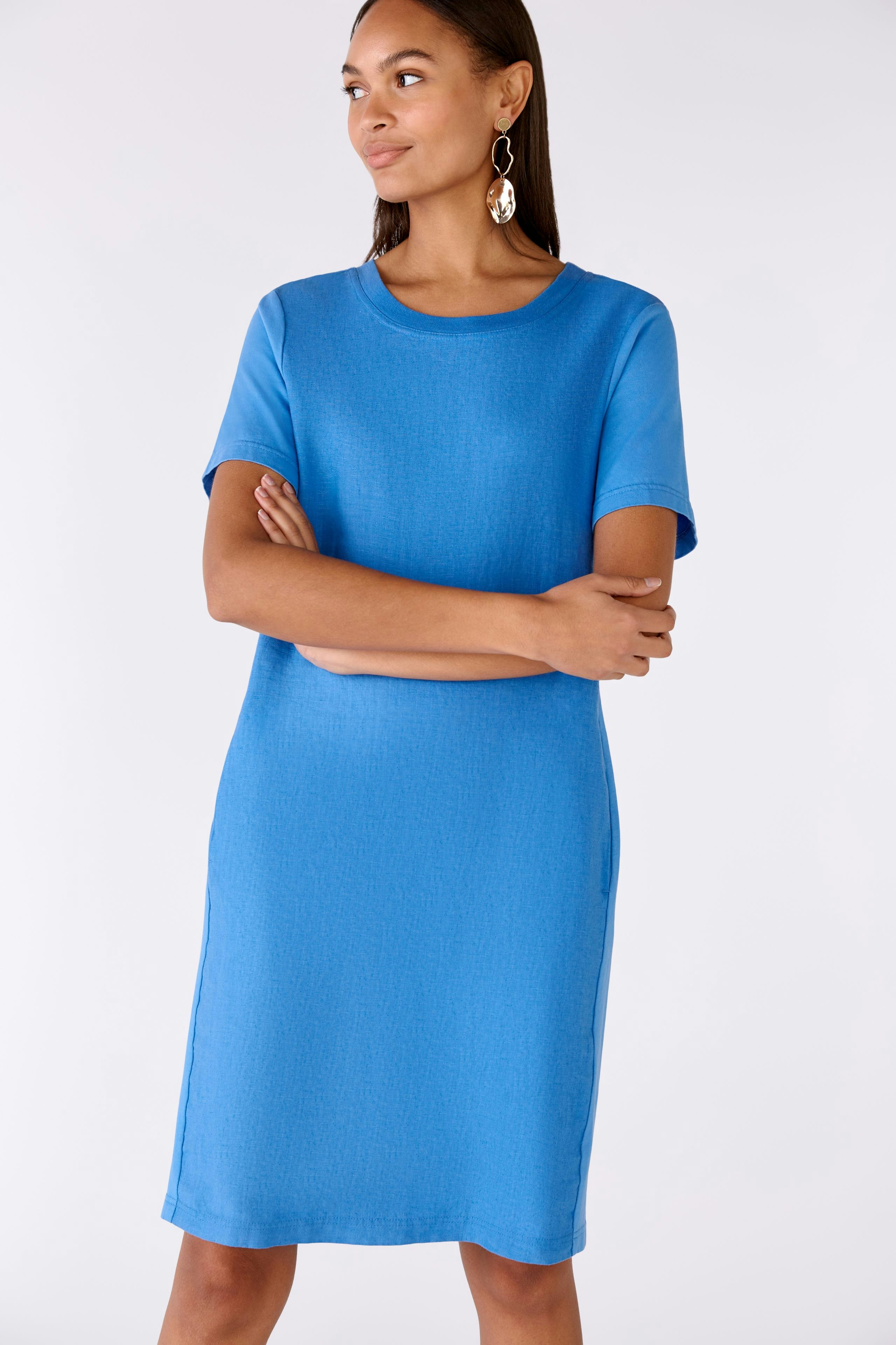 Bild 5 von Kleid Leinen-Baumwollpatch in campanula | Oui