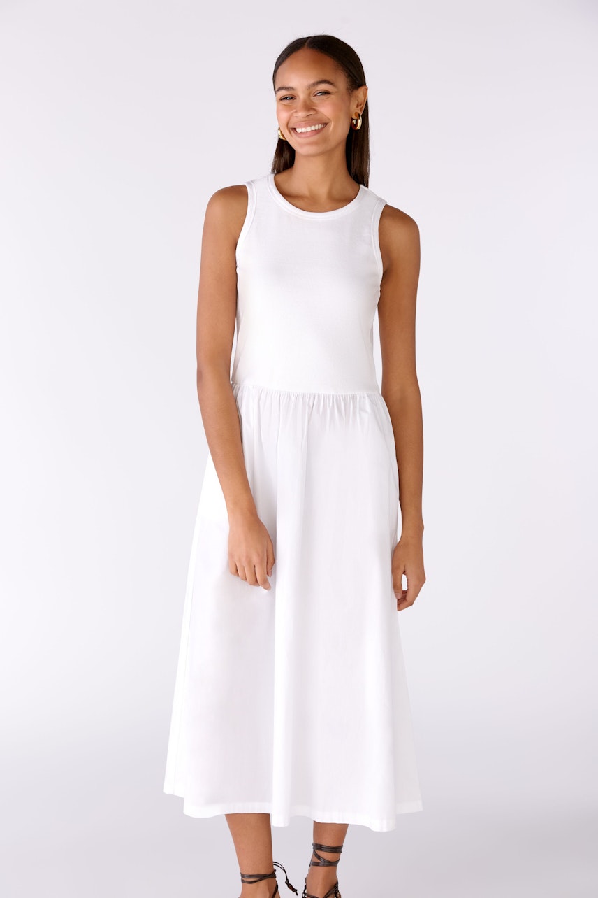 Bild 2 von Midikleid Baumwollstretch gepatcht in optic white | Oui