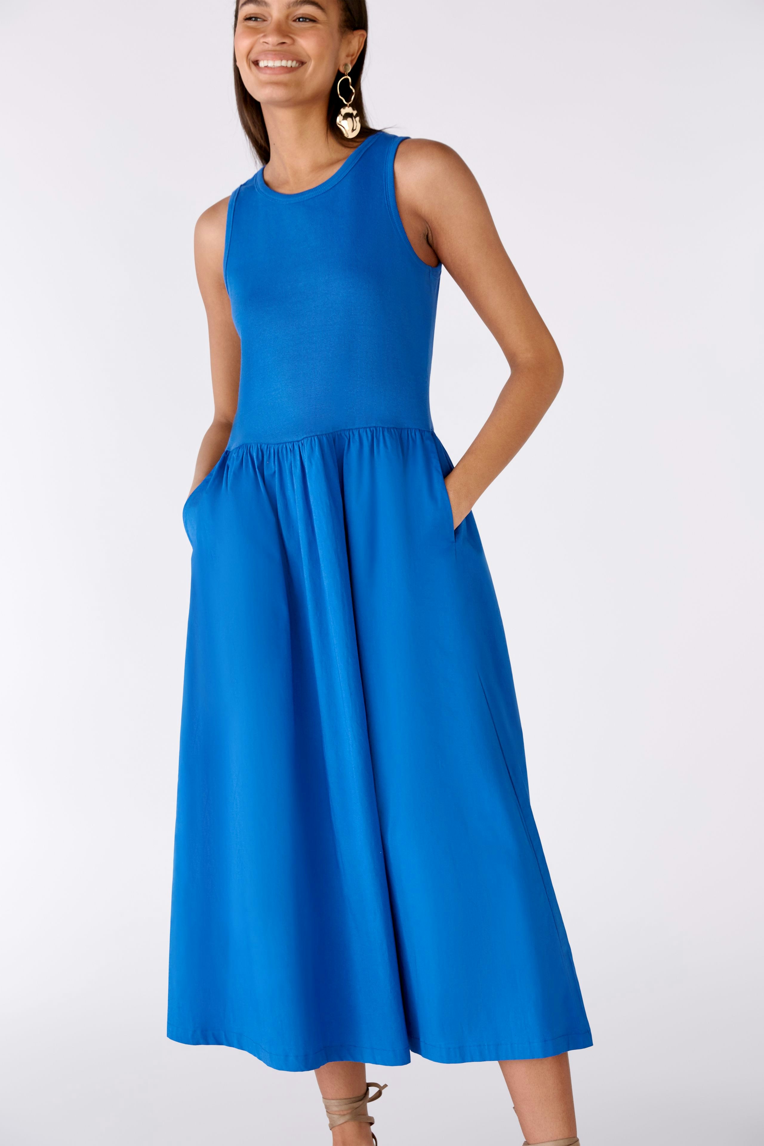 Bild 5 von Midi dress stretch cotton patched in blue lolite | Oui