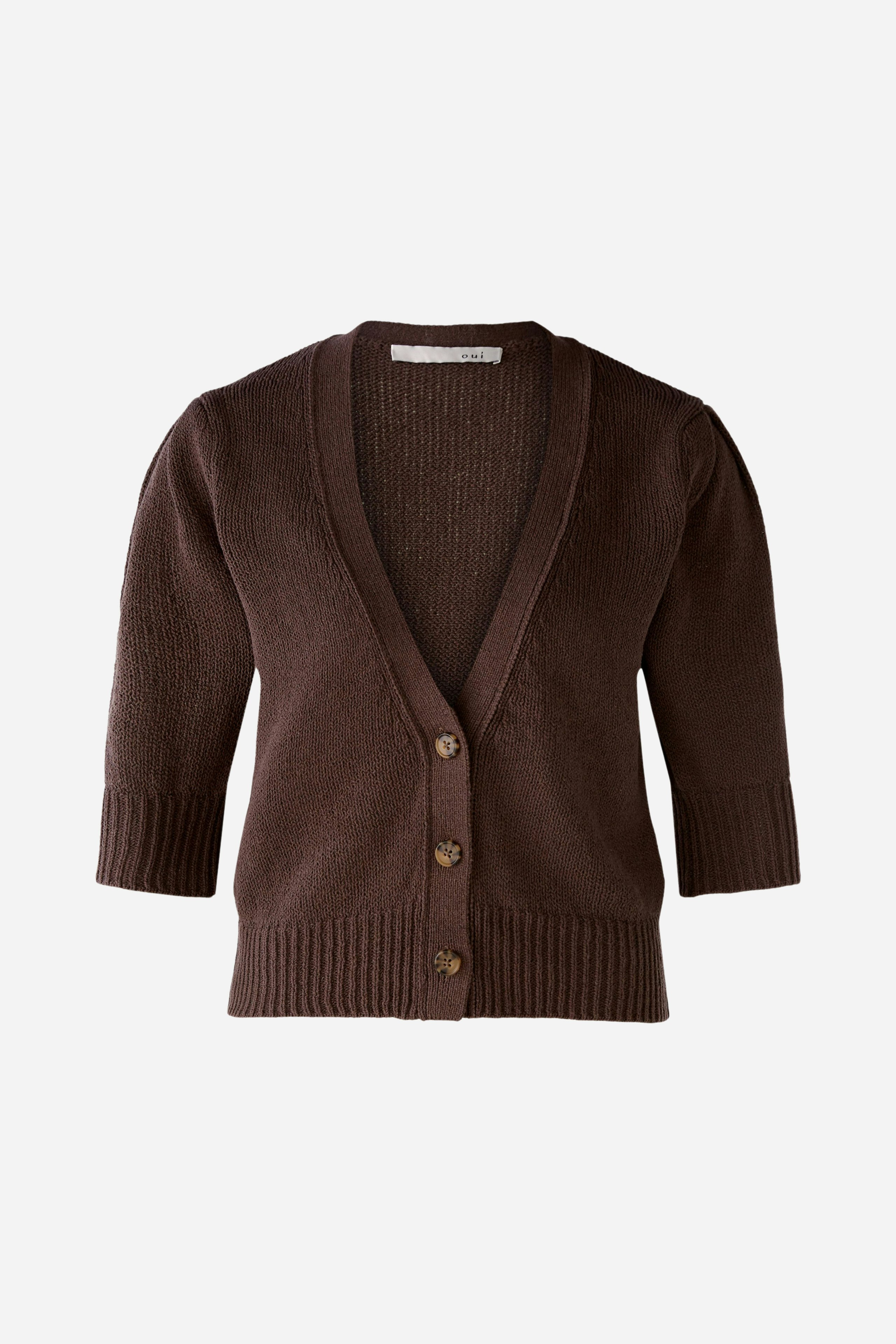 Bild 7 von Cardigan 100% cotton in chocolate fudge | Oui