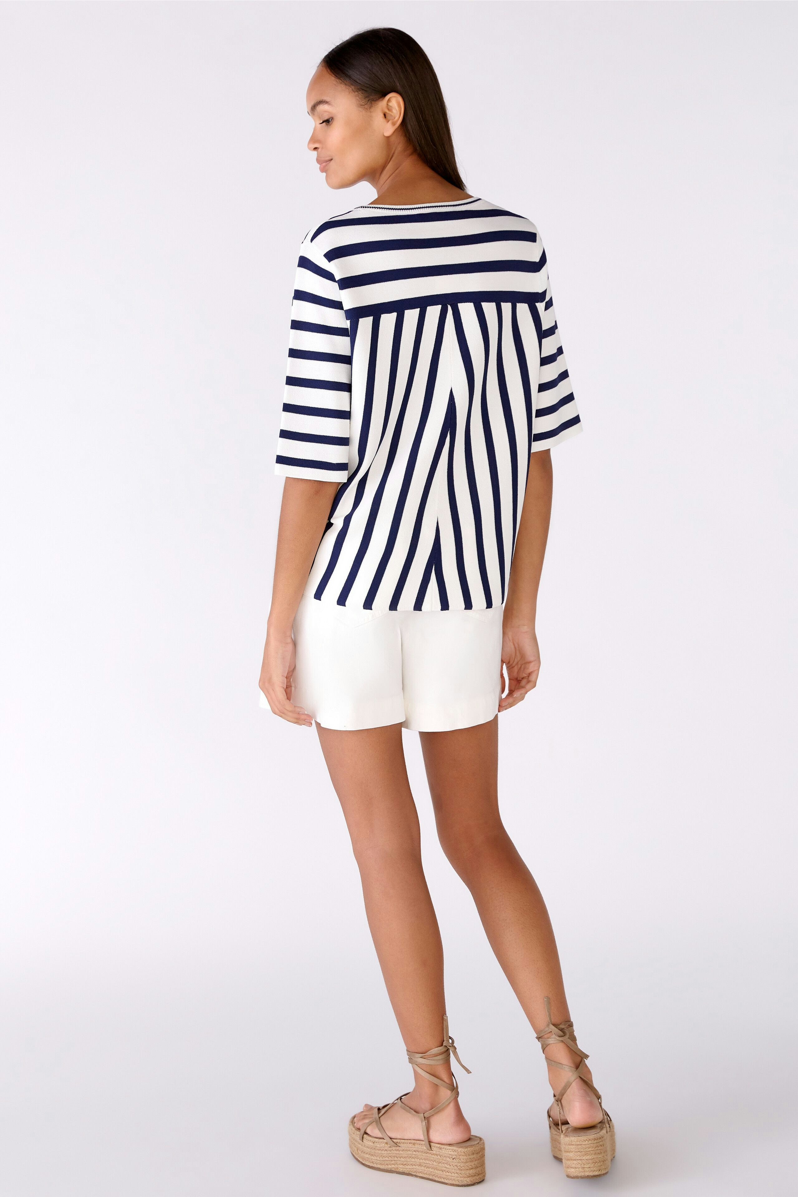 Bild 3 von Pullover viscose mixture in white blue | Oui