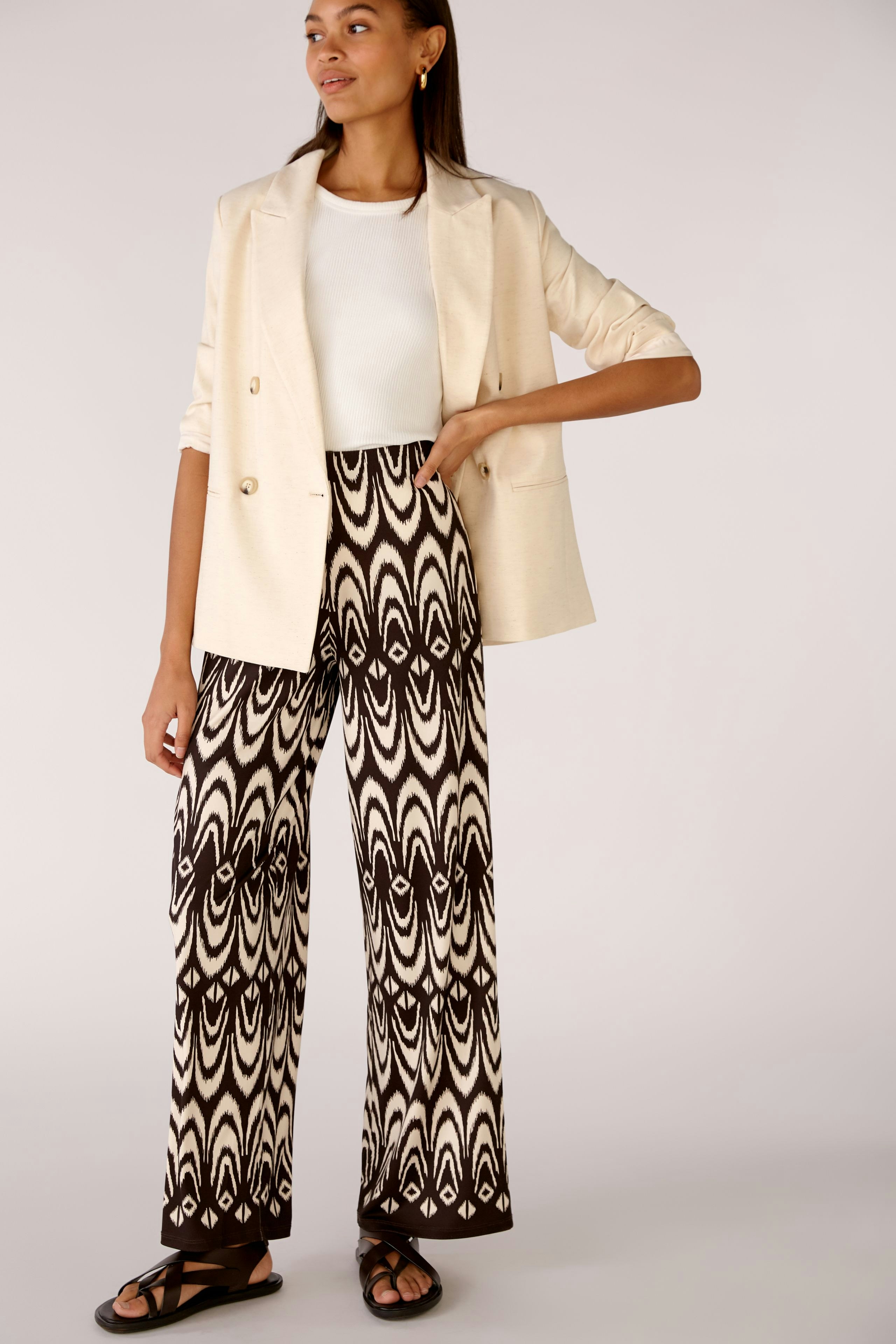 Bild 5 von Marlene trousers silky Touch in dk brown stone | Oui