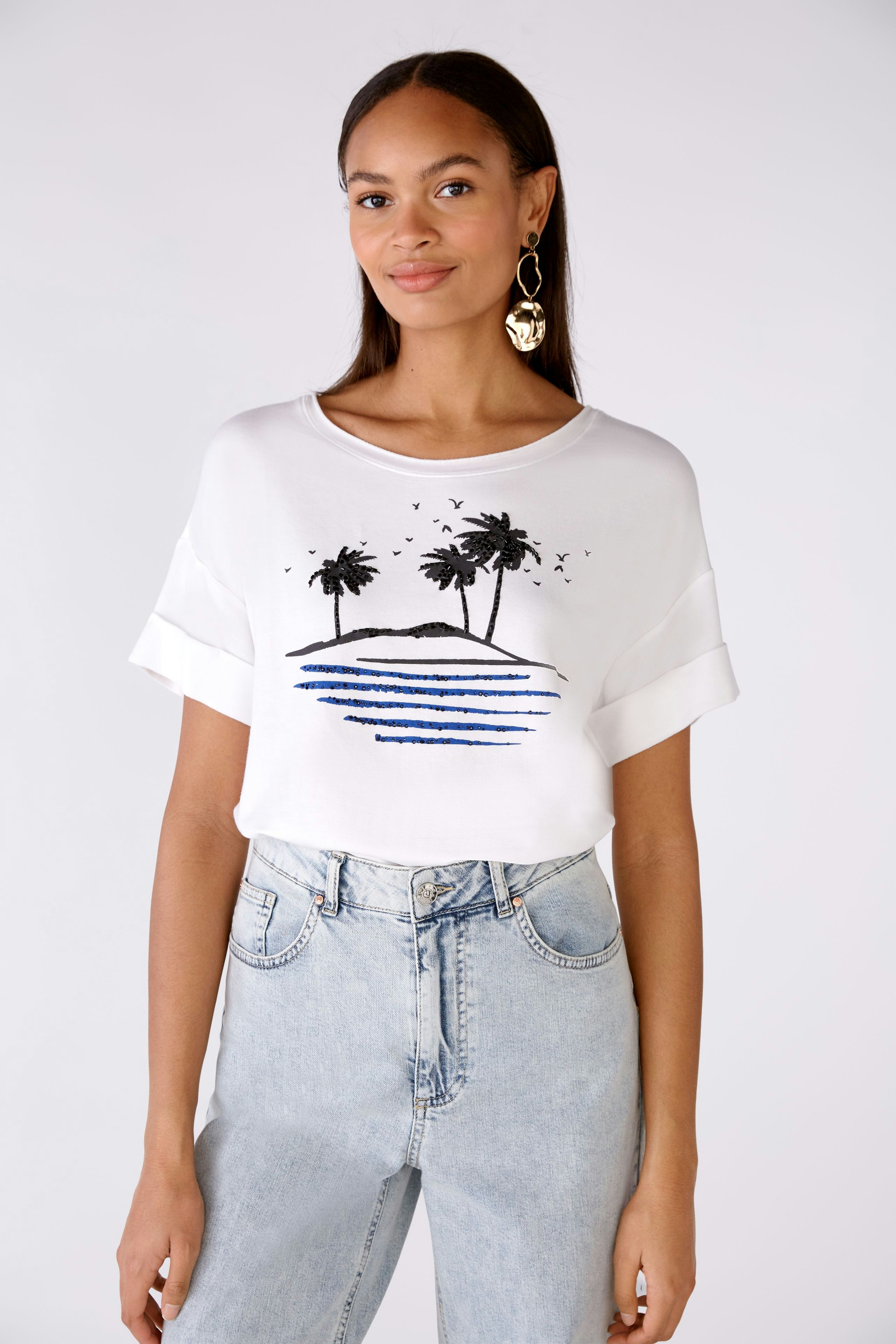 Bild 2 von Sweatshirt mit edler Deko, Handstickerei in optic white | Oui