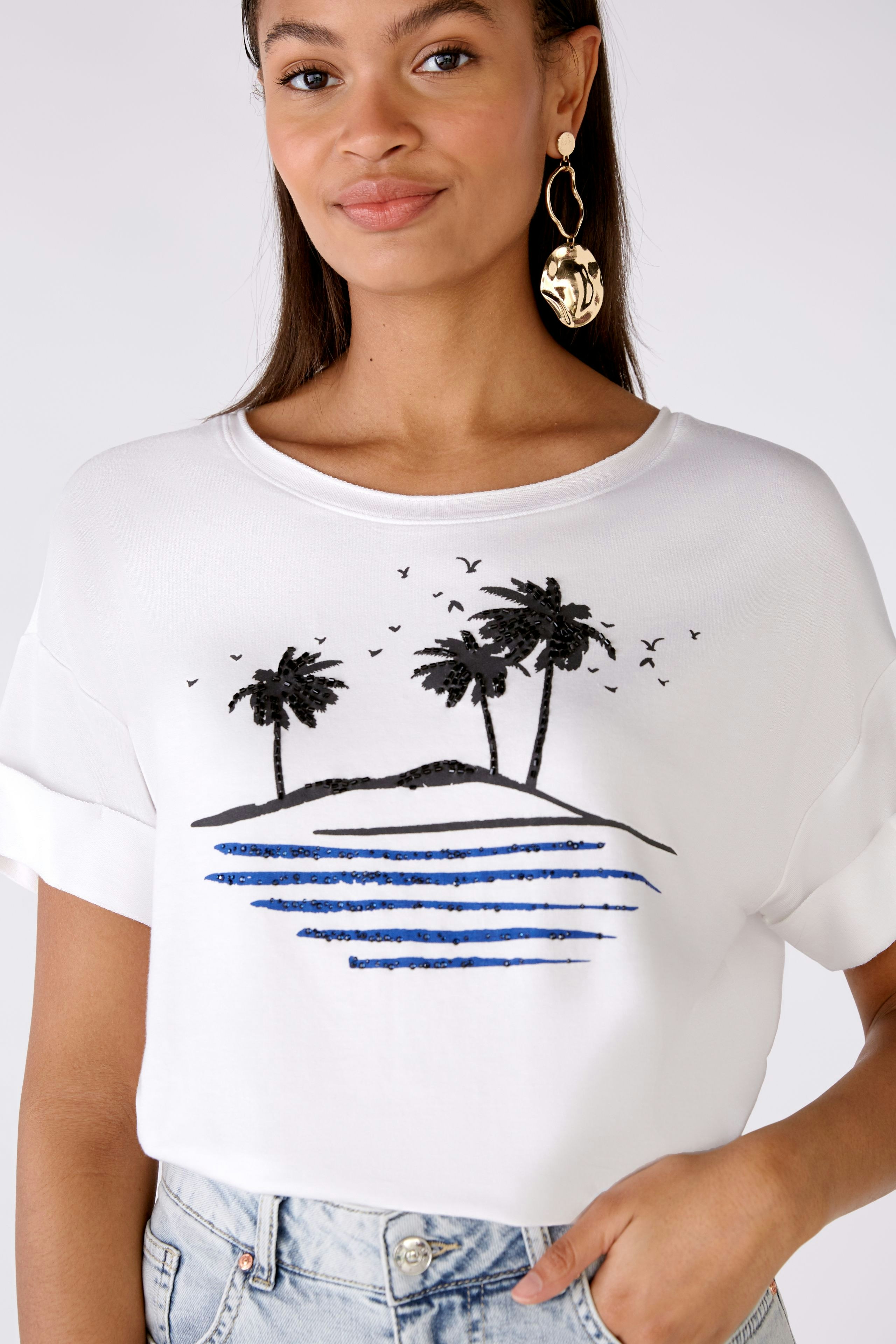 Bild 4 von Sweatshirt mit edler Deko, Handstickerei in optic white | Oui