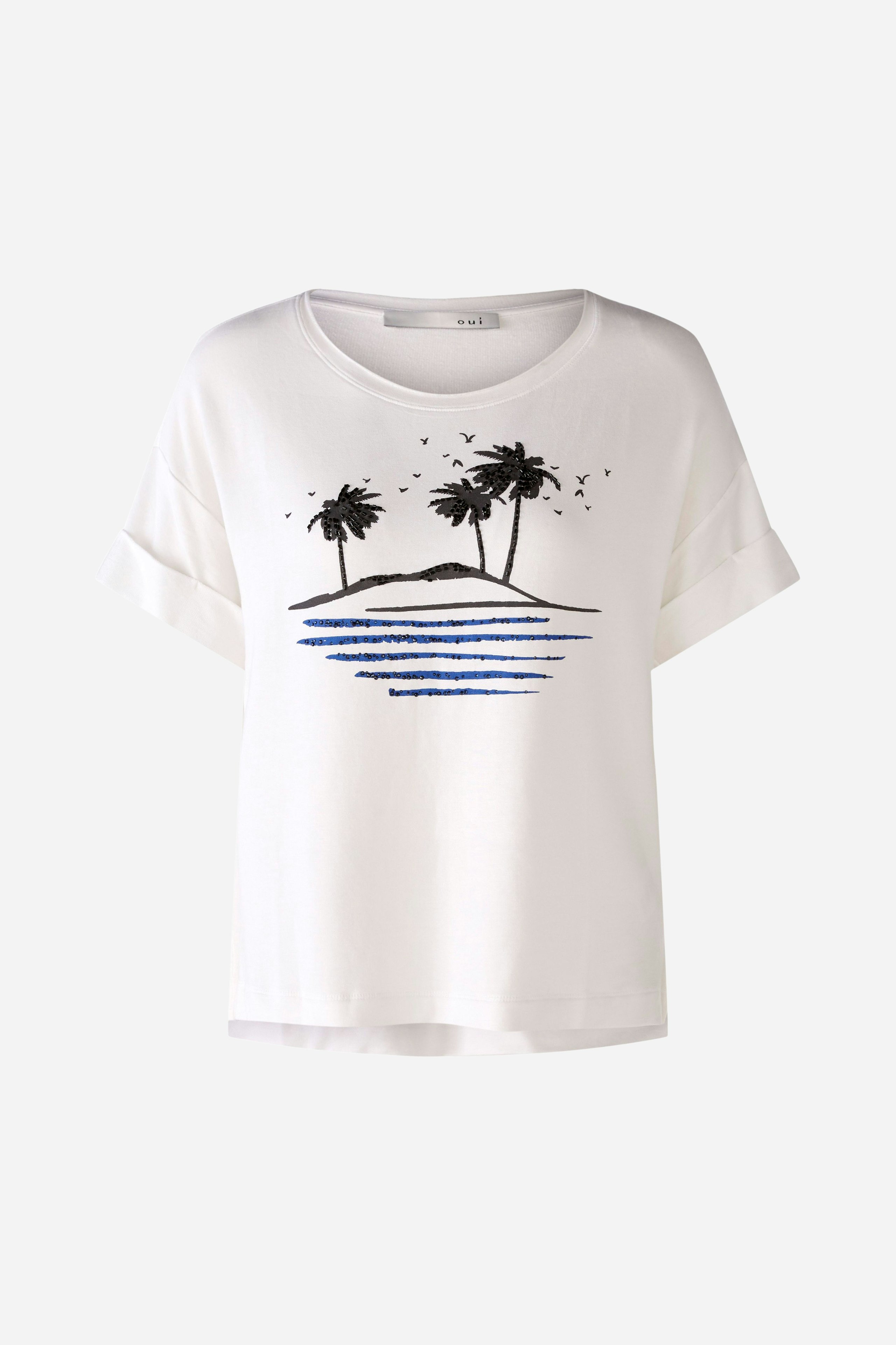 Bild 7 von Sweatshirt mit edler Deko, Handstickerei in optic white | Oui