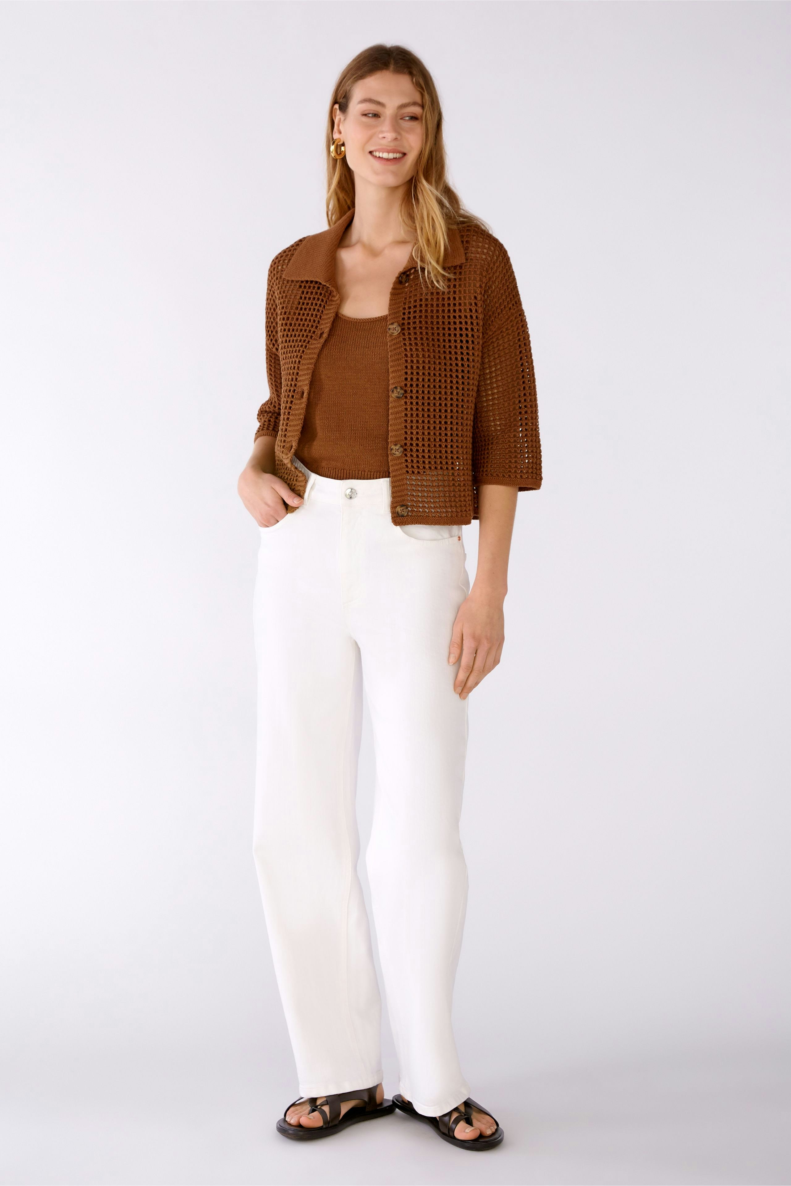 Bild 2 von Stricktop Baumwollmischung in toffee | Oui