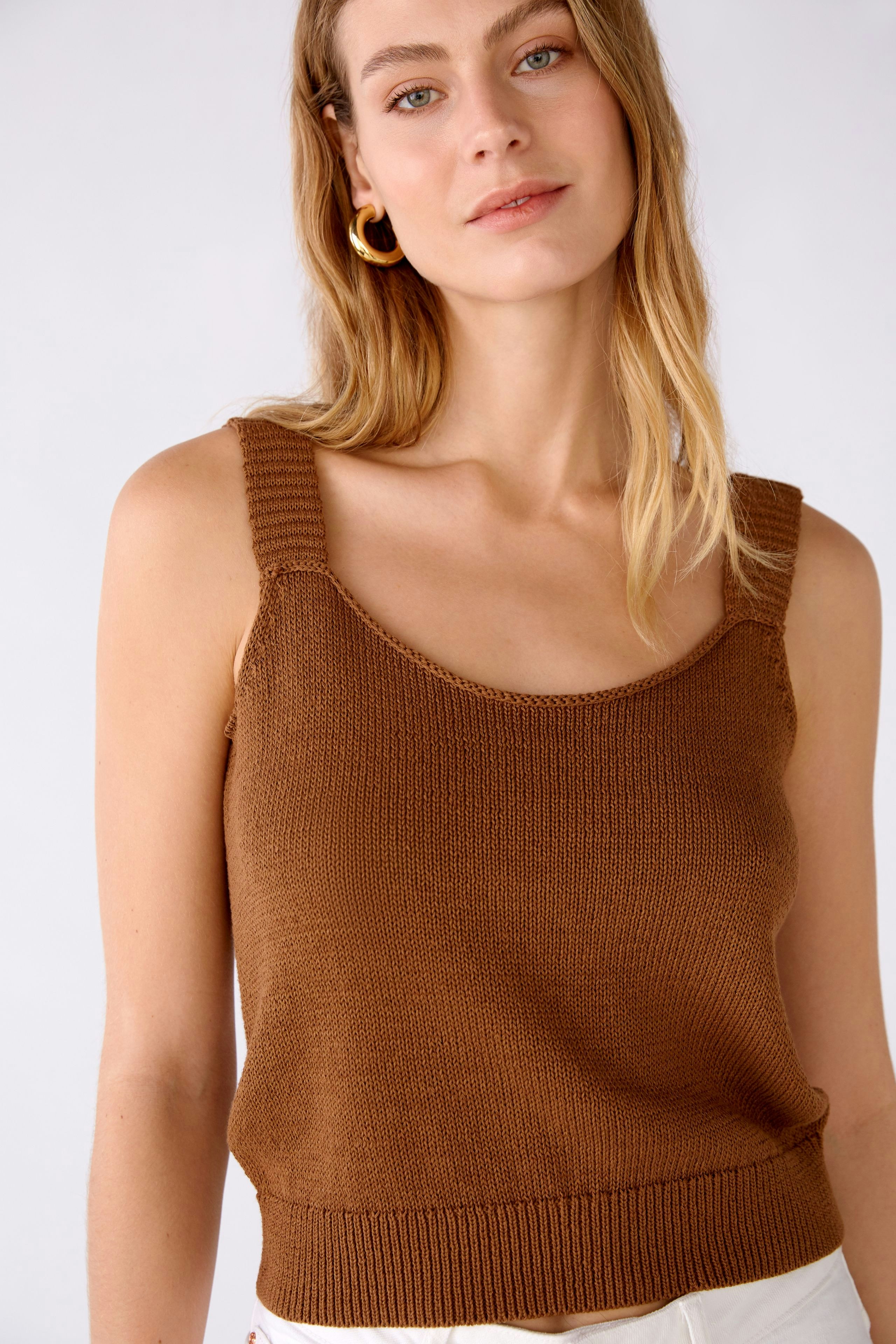 Bild 5 von Stricktop Baumwollmischung in toffee | Oui