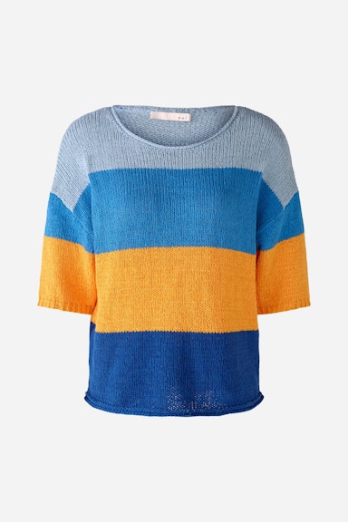 Bild 7 von Knitted pullover cotton blend in blue orange | Oui