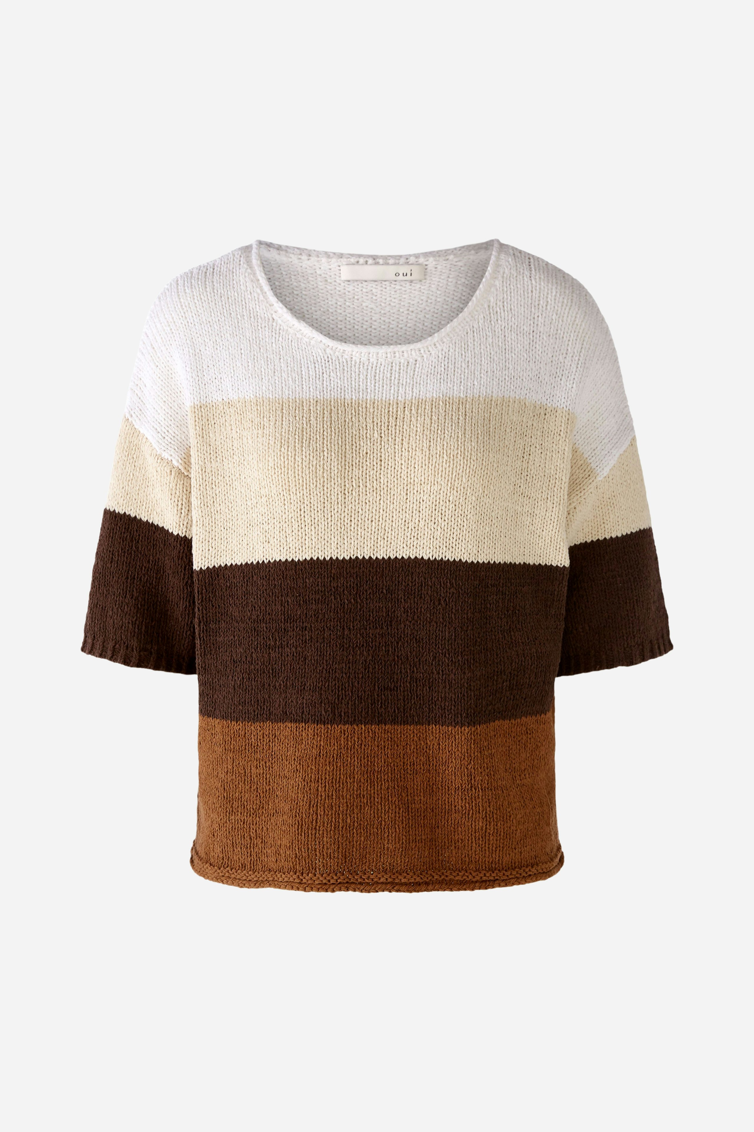 Bild 6 von Knitted pullover cotton blend in dk brown white | Oui