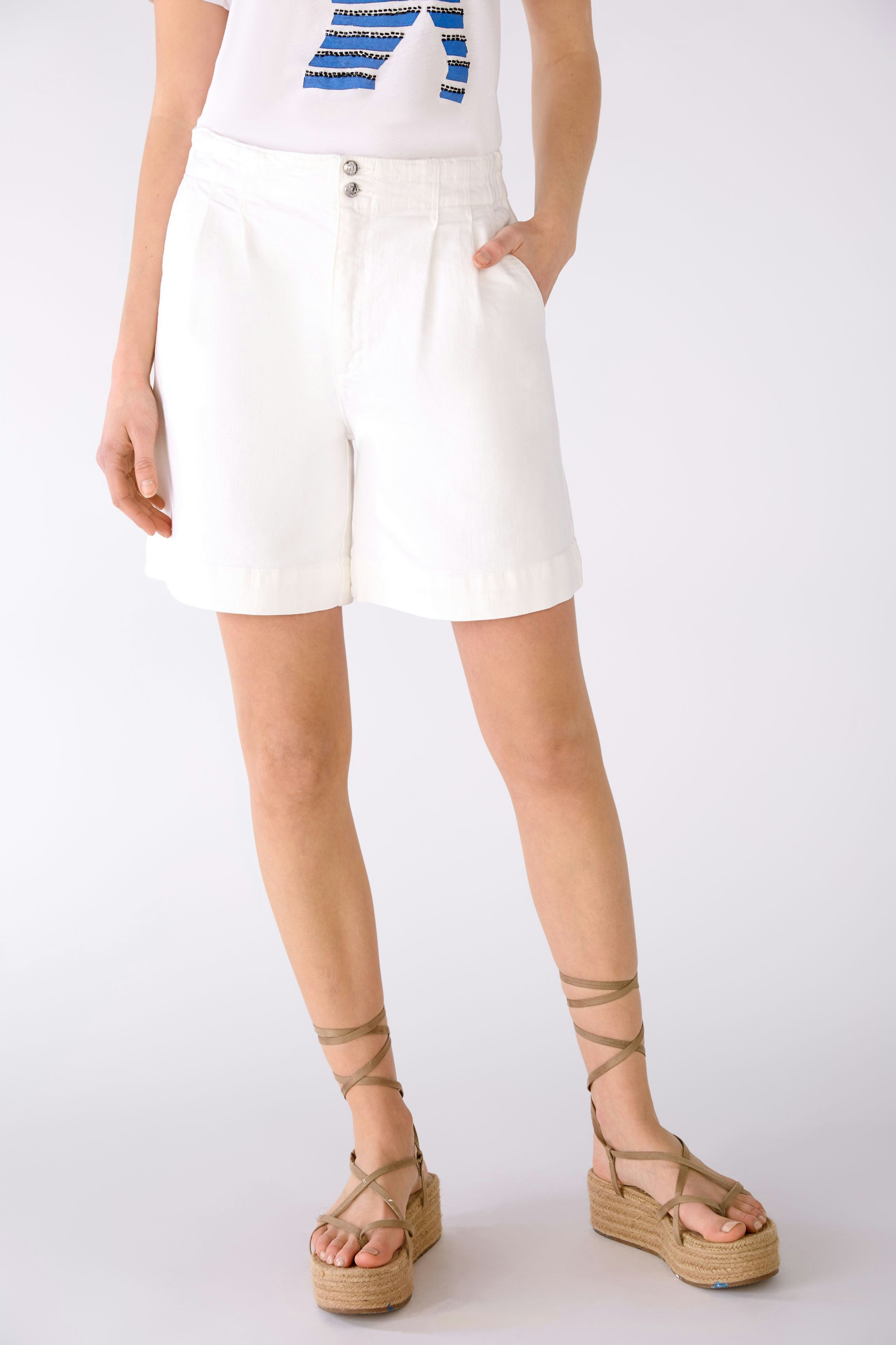 Bild 2 von Jeans shorts cotton stretch in optic white | Oui