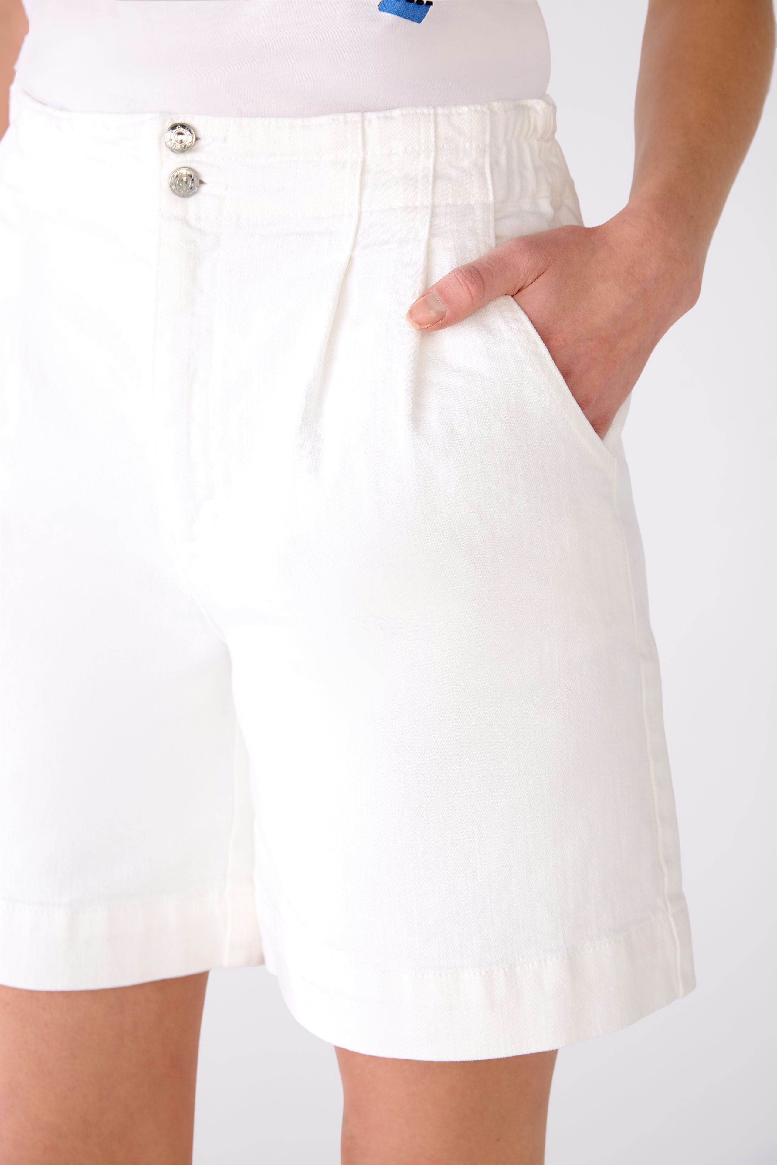 Bild 4 von Jeans shorts cotton stretch in optic white | Oui