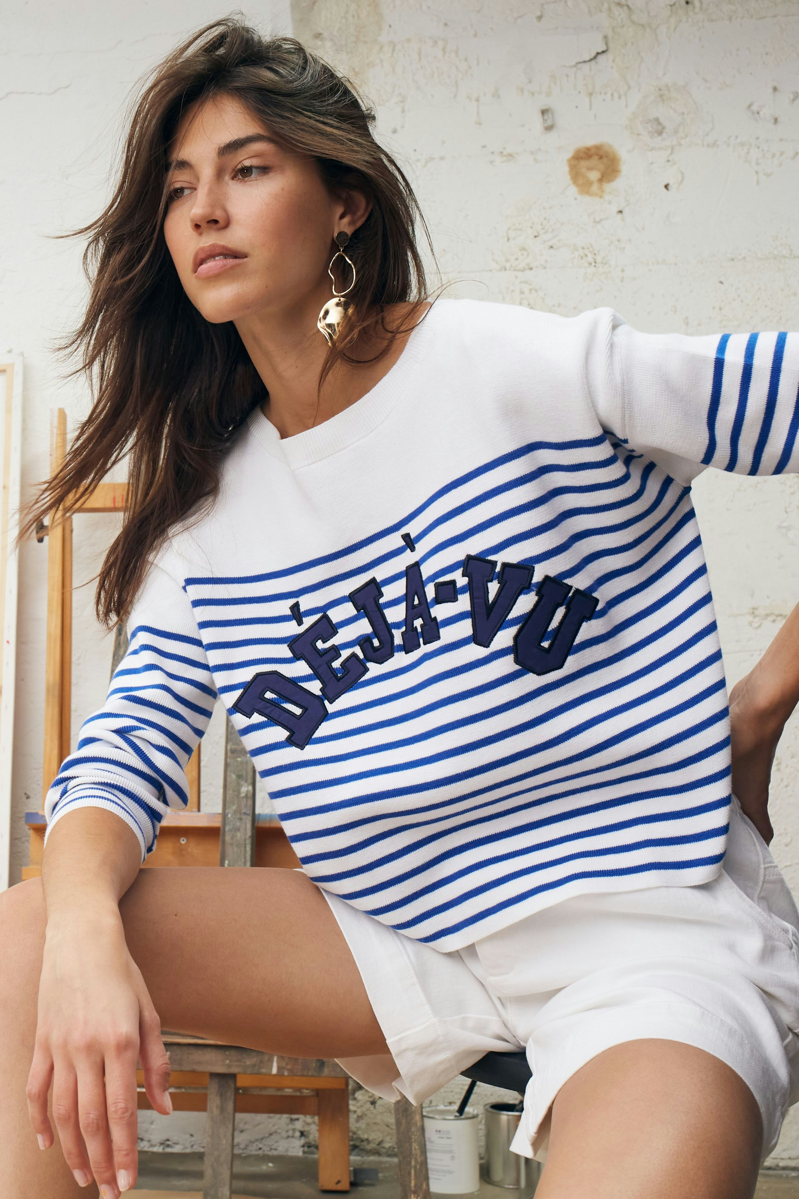 Bild 5 von Jeans shorts cotton stretch in optic white | Oui