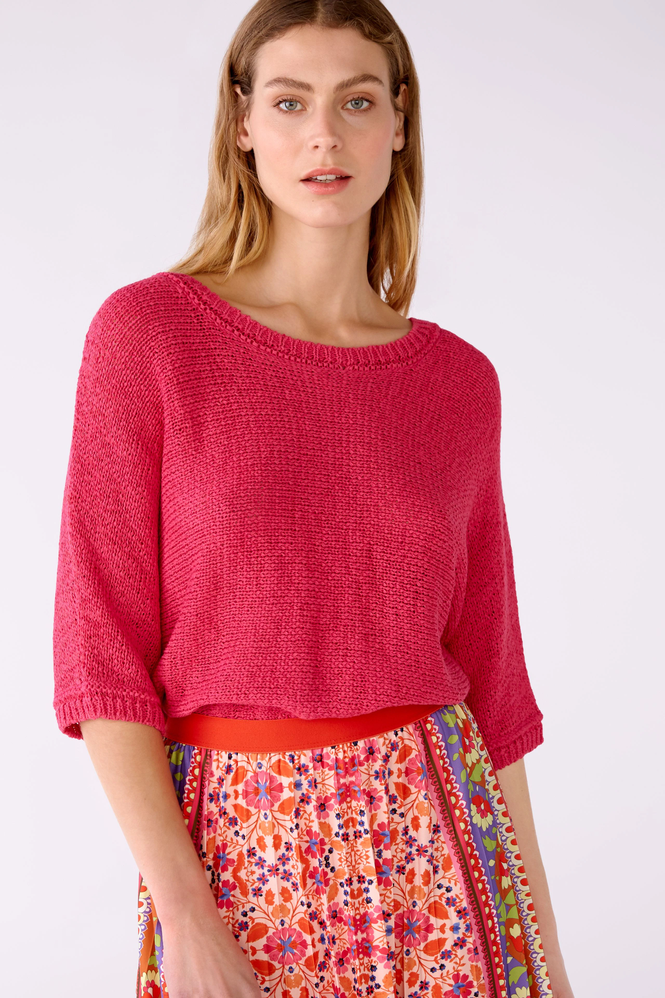 Image 4 of Pullover cotton-Linen Blend in raspberry sorbet | Oui