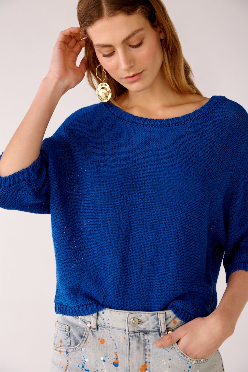 Bild 6 von Pullover Baumwoll-Leinen-Mischung in blue lolite | Oui