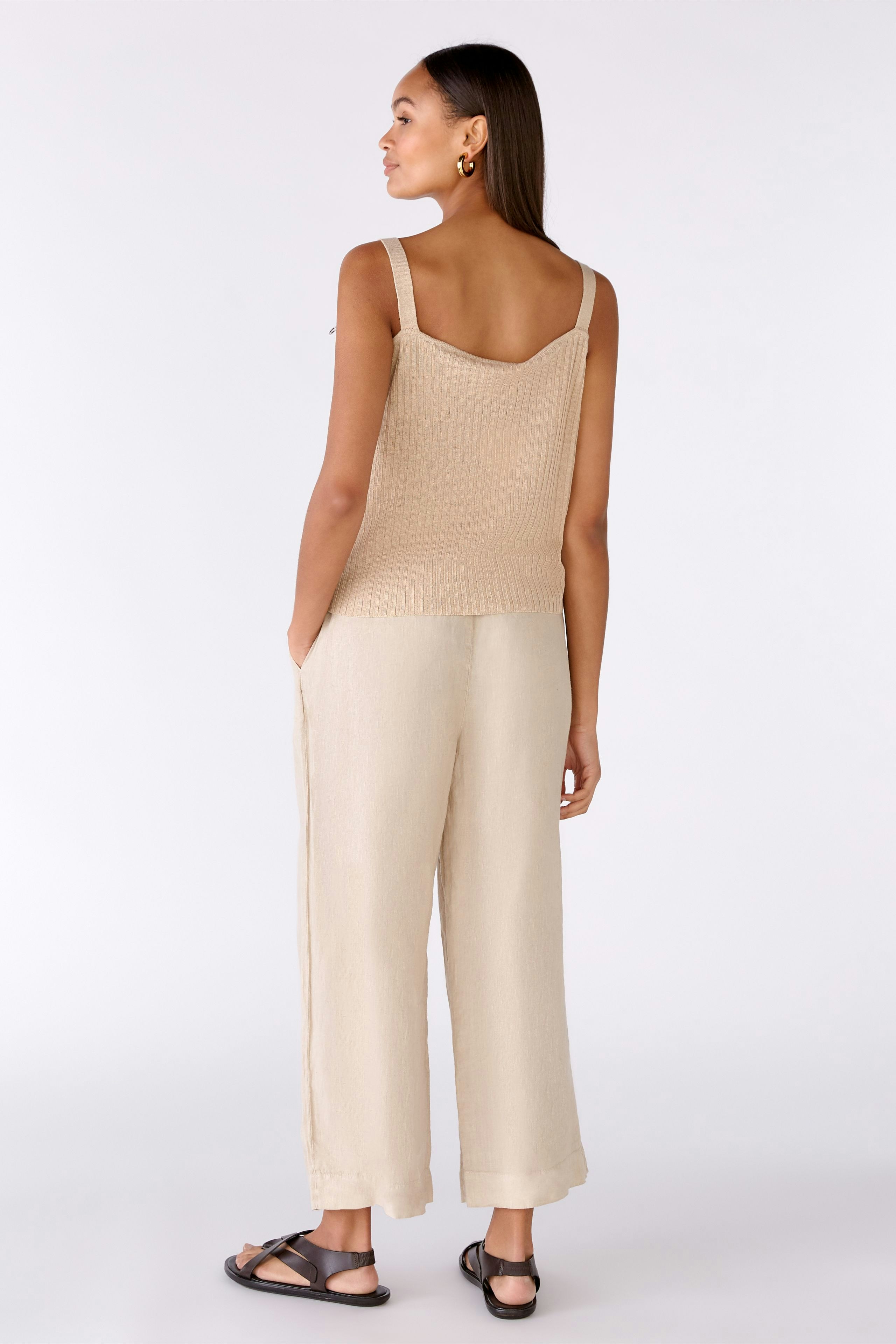 Bild 3 von Stricktop 100% Leinen in light stone | Oui