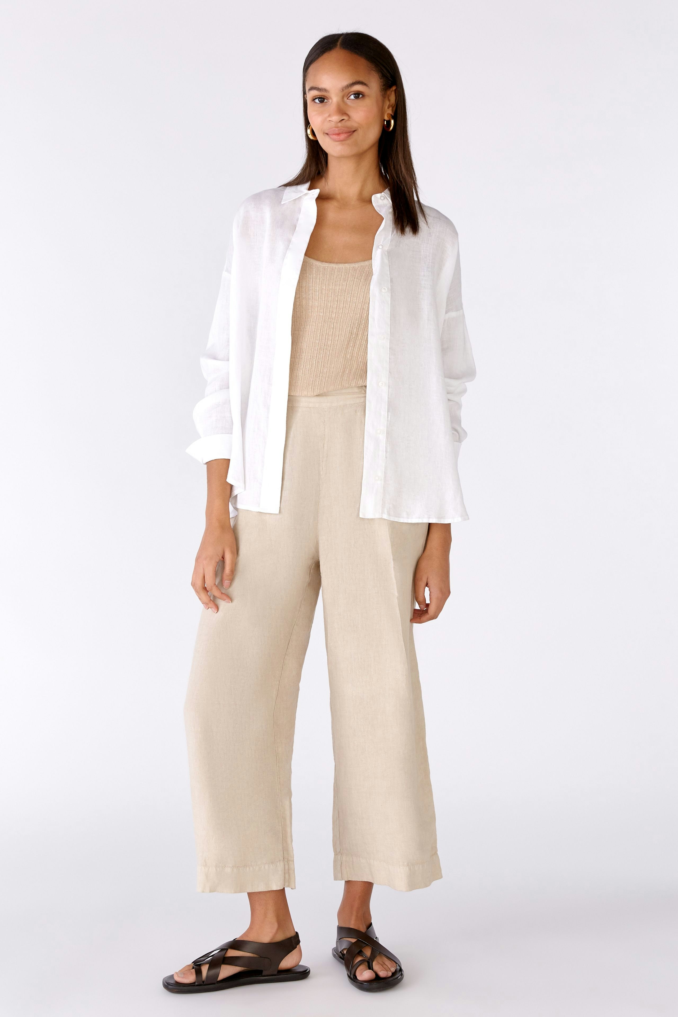 Bild 1 von Stricktop 100% Leinen in light stone | Oui