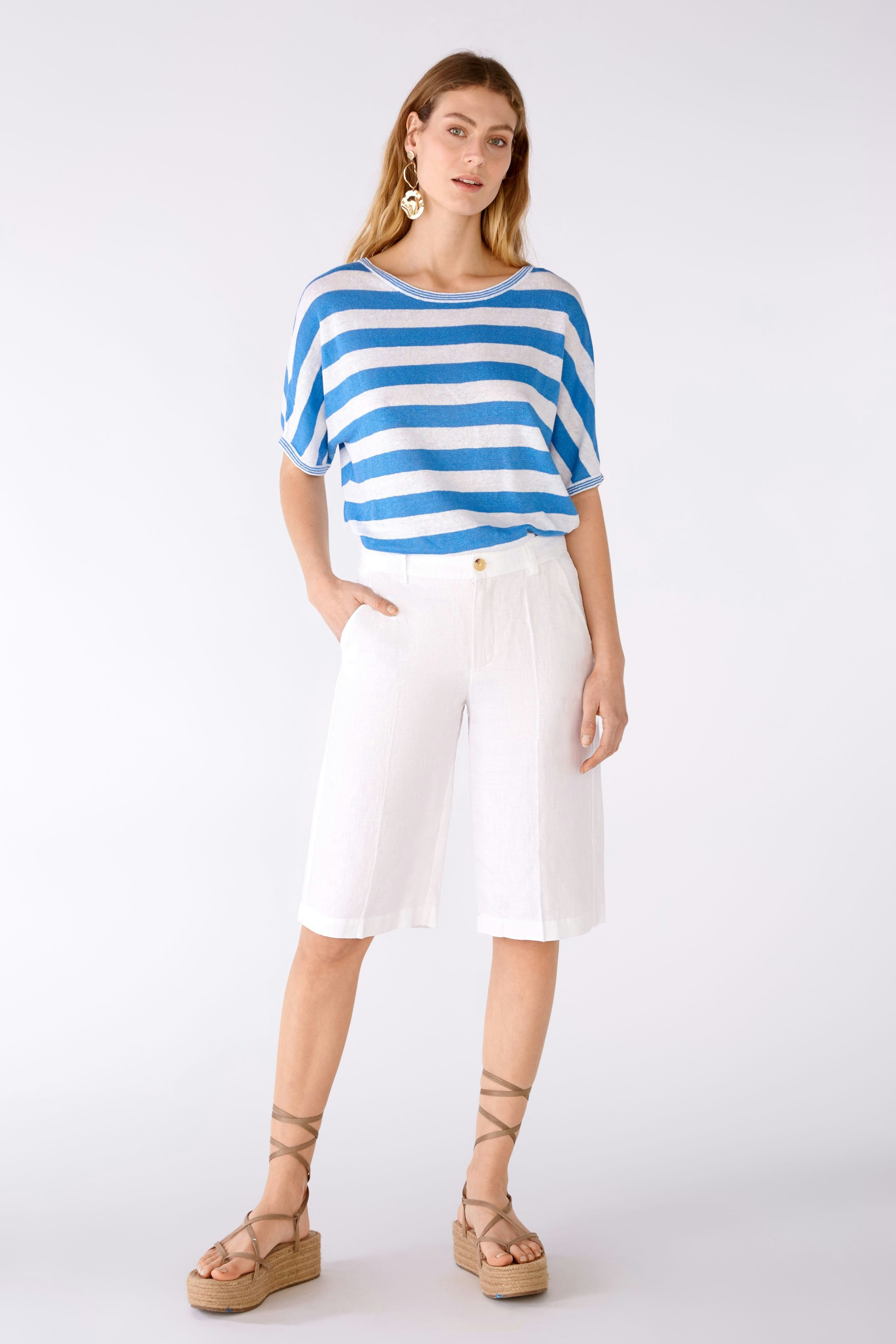 Bild 5 von Pullover 100% Leinen in white blue | Oui