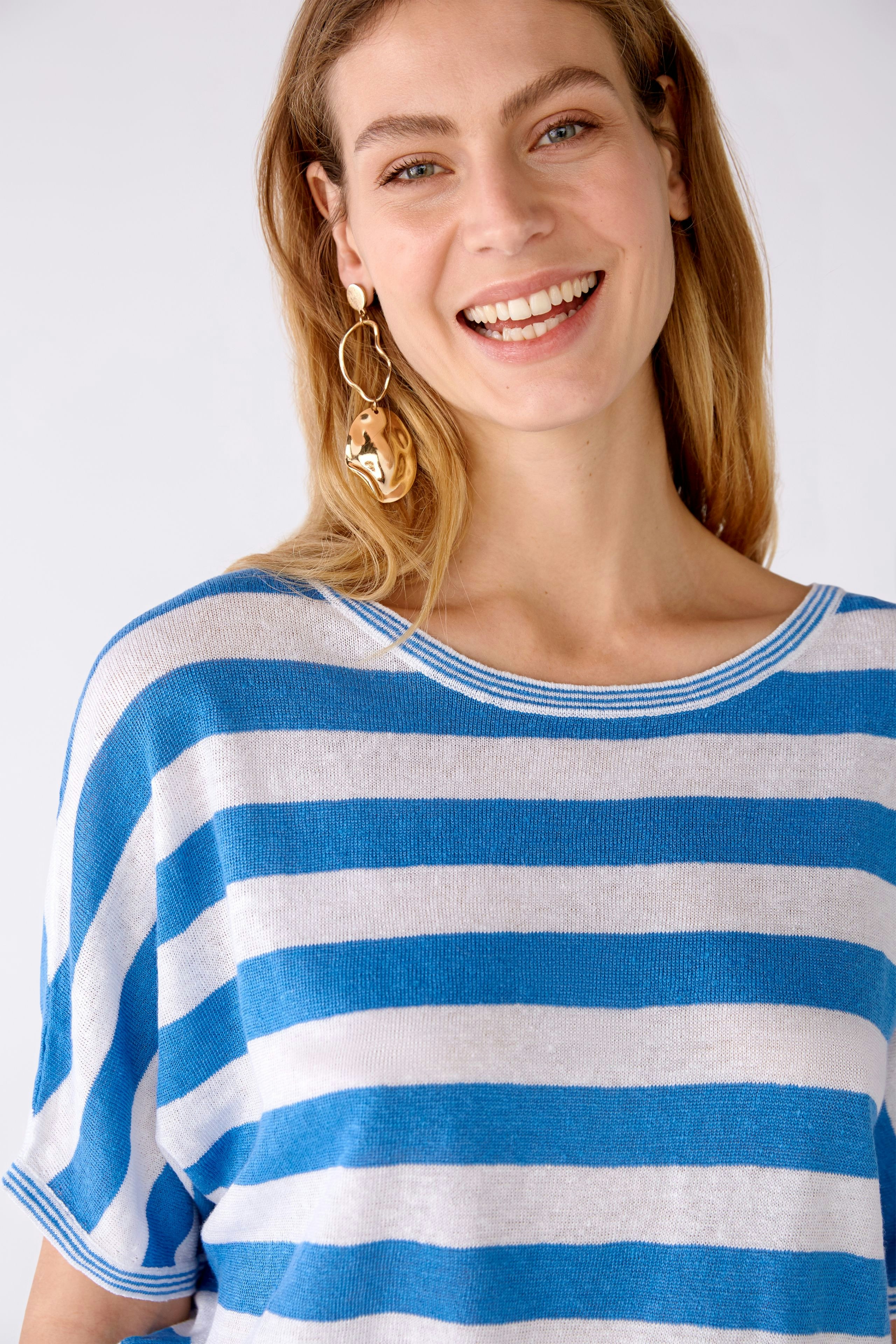 Bild 6 von Pullover 100% Leinen in white blue | Oui