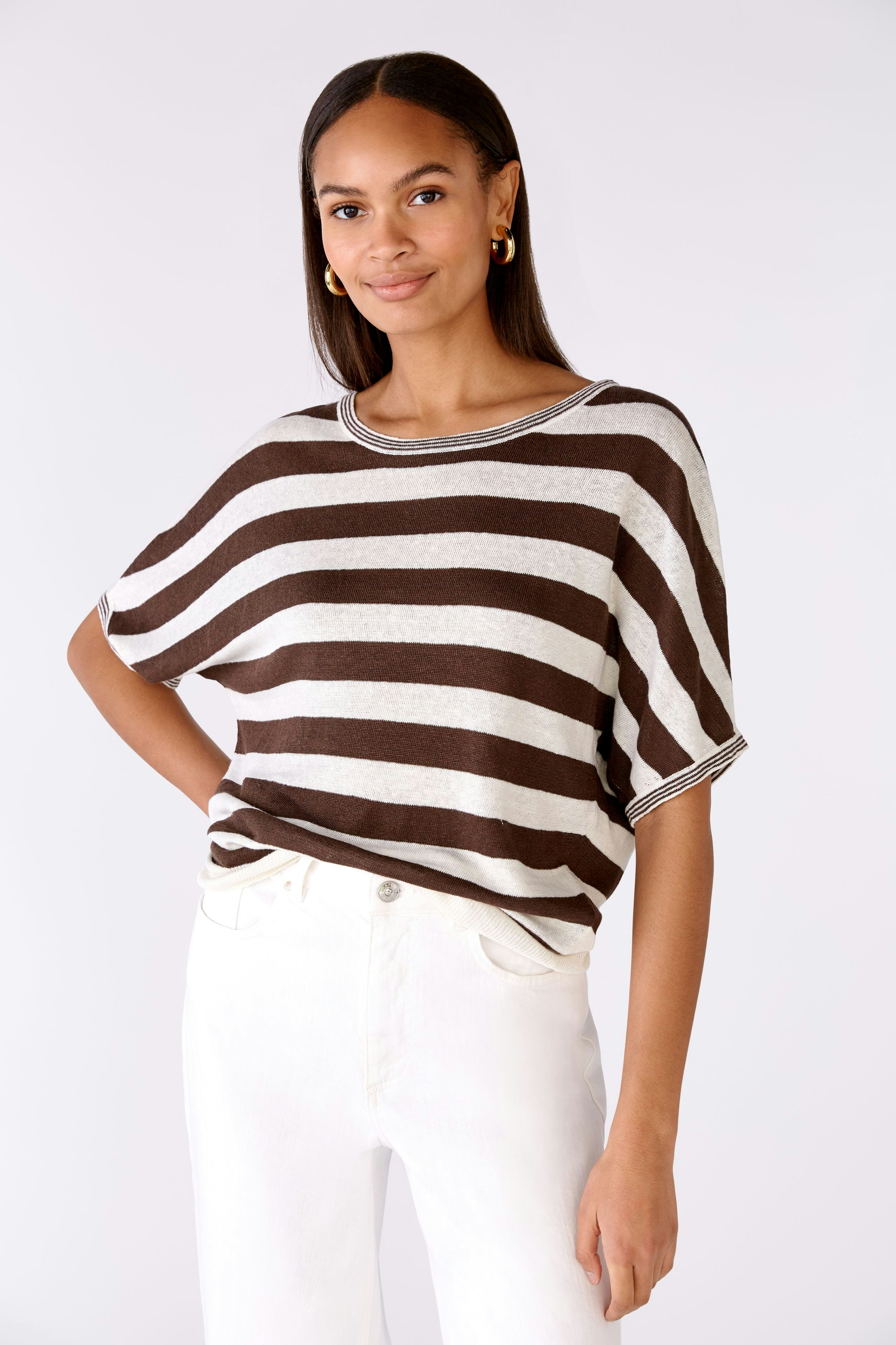 Bild 2 von Pullover 100% linen in offwhite brown | Oui